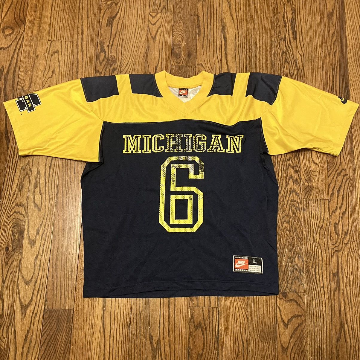Nike RARE Vintage Michigan Wolverines #6 NCAA 90s Nike Jersey Size US L / EU 52-54 / 3 - 1 Thumbnail