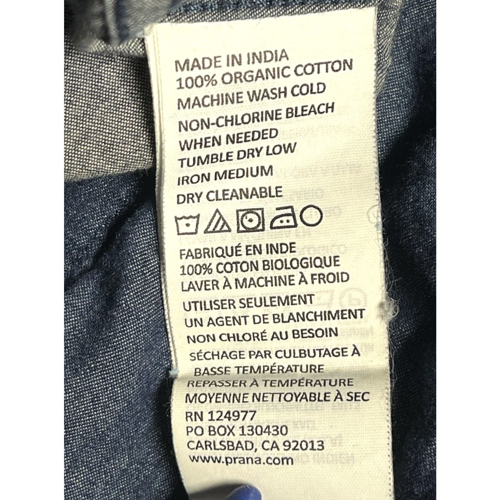 Prana Prana Men's Short Sleeve Button Up Shirt Blue M Shirt Button-Up Button-Down Cotton Regular Down India Mens Medium Size US M / EU 48-50 / 2 - 5 Thumbnail