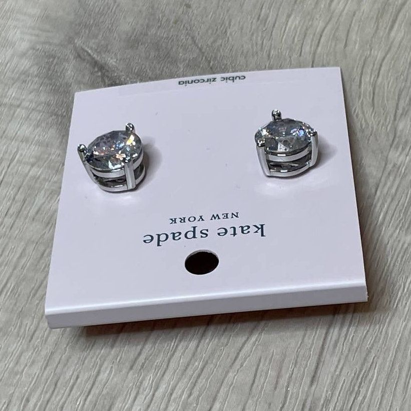Kate Spade Kate Spade Rise and Shine Clear Stone Silver Patin Earrings Size ONE SIZE - 4 Thumbnail