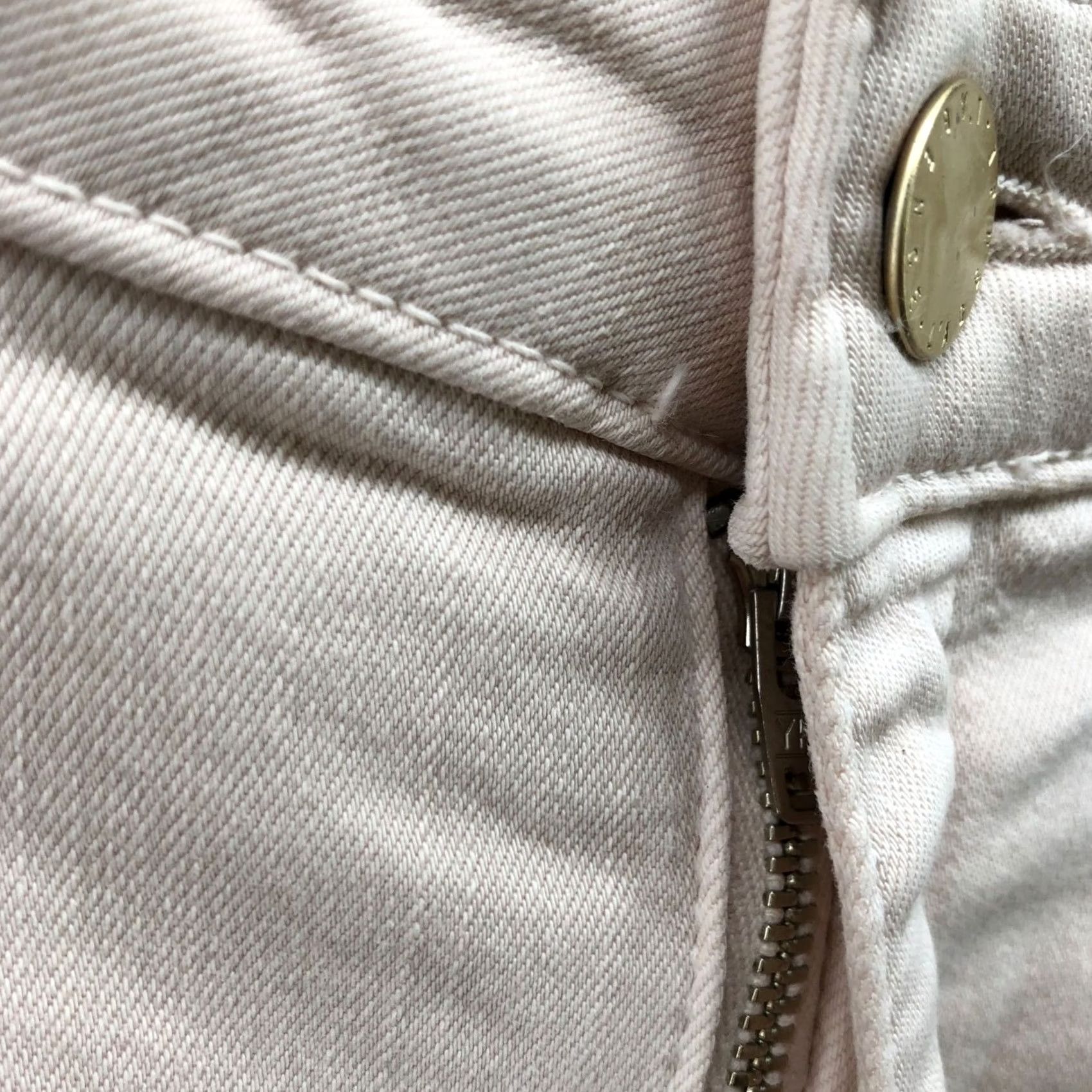 L'AGENCE L'agence Margo Skinny High Rise Skinny Jean Womens 29 Quartz Destruct Beige Denim Distressed 5-Pocket Stretch Size 29" - 5 Thumbnail