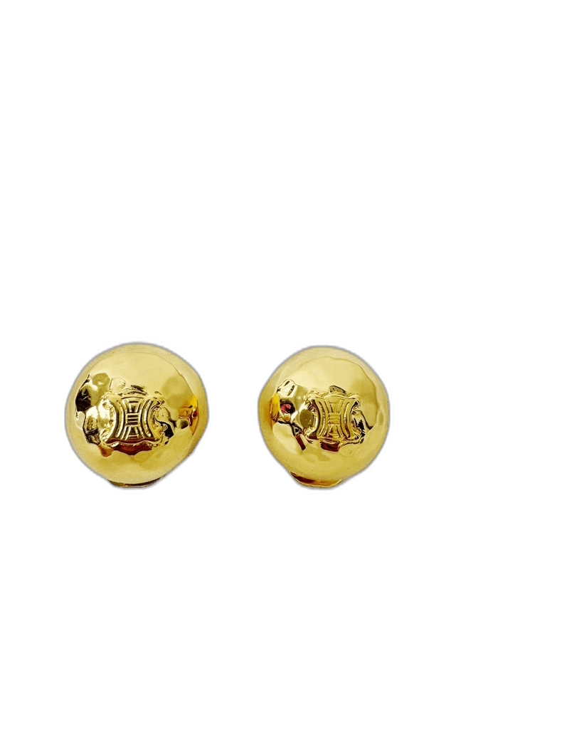 Celine Celine Gold Arc De Triomphe Earrings Size ONE SIZE - 1 Thumbnail