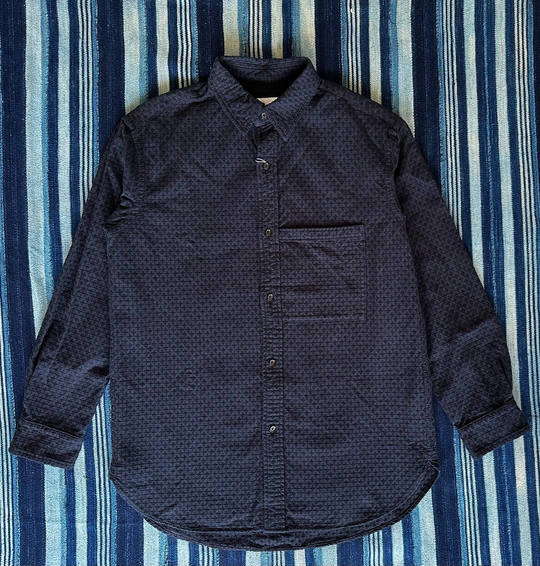 KUON kuon cross sashiko long sleeve shirt Size US S / EU 44-46 / 1 - 1 Thumbnail