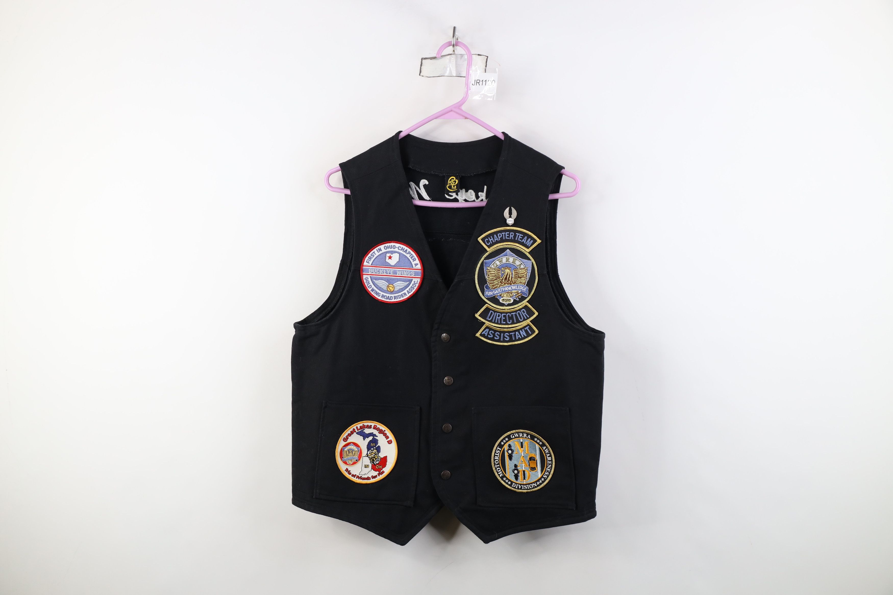 Vintage Vintage Wings GWRRA Button Motorcycle Vest Jacket Black Size US M / EU 48-50 / 2 - 1 Thumbnail