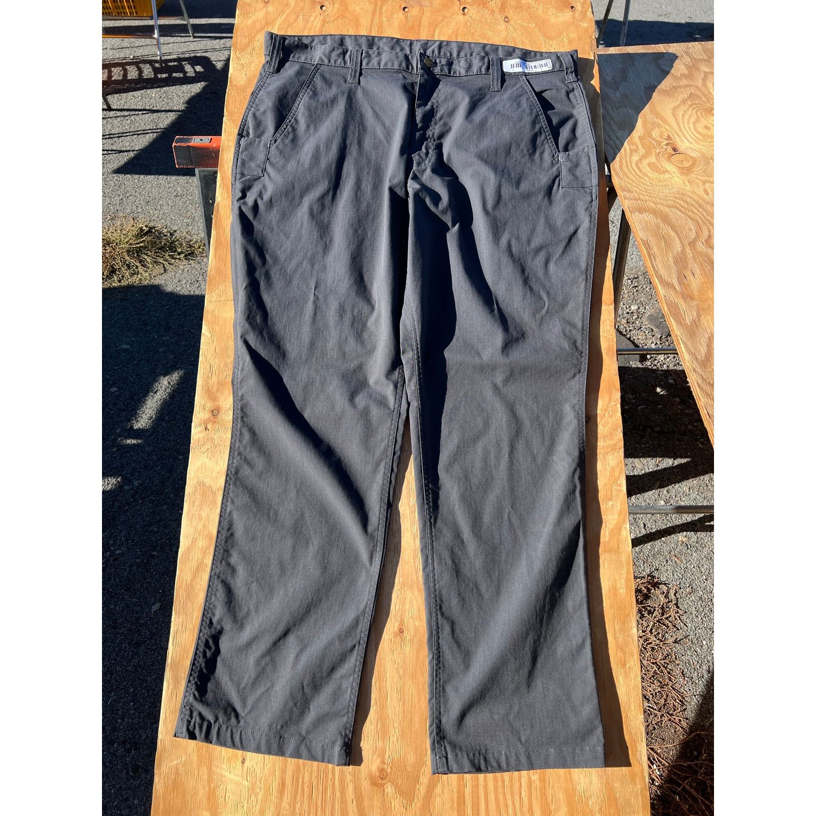Carhartt Carhartt Relaxed Fit Gray Canvas Work Pants Mens 40x32 Size US 40 / EU 56 - 3 Thumbnail
