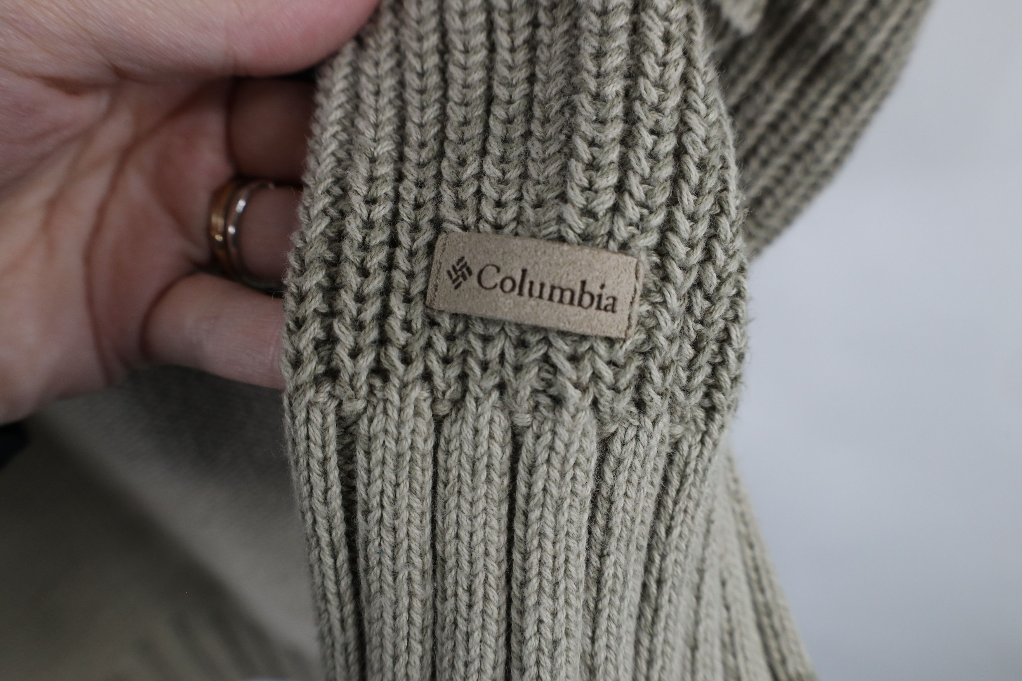Columbia × Vintage Vintage 90s Columbia Ribbed Knit Sweater Heather Green Size US L / EU 52-54 / 3 - 8 Thumbnail