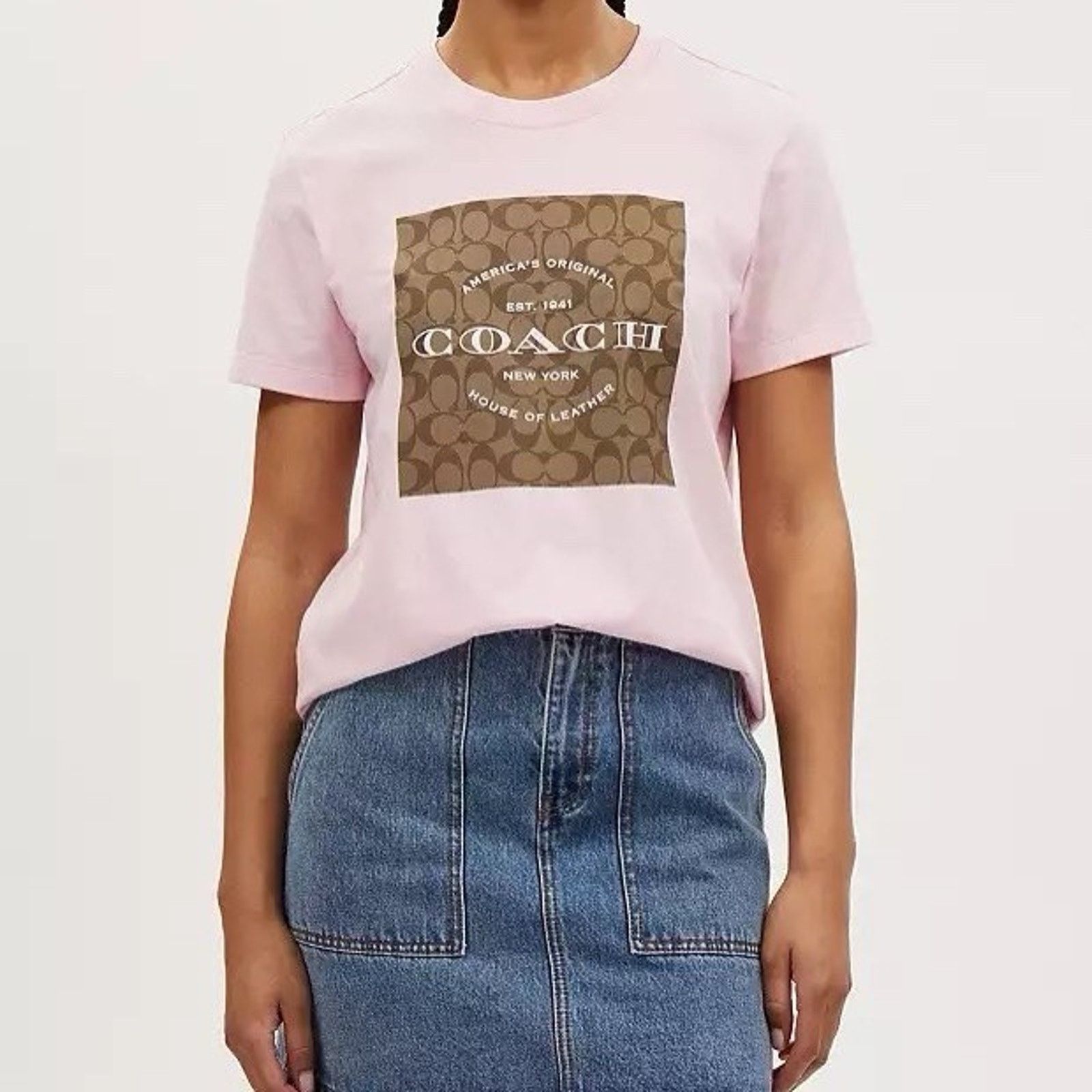 Coach NWT Coach Women'T Shirt Organic Cotton Light Pink C8775 XS Size US XS / EU 42 / 0 - 3 Thumbnail