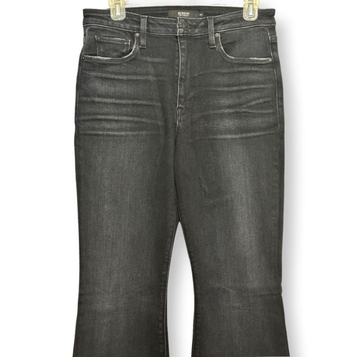 Hudson Hudson Collin Womens Flare Jeans Black Stretch Dark Wash 25 Size 29" - 3 Thumbnail