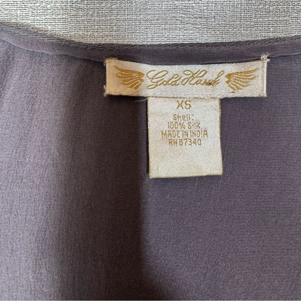Other Gold Hawk 100% Silk Sequin Grey Tunic Top Mini Dress Size X Size XS / US 0-2 / IT 36-38 - 8 Thumbnail
