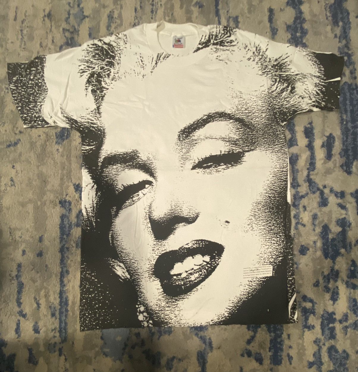 Fruit Of The Loom Vintage 1993 Marilyn Monroe AOP Face Shirt | Grailed