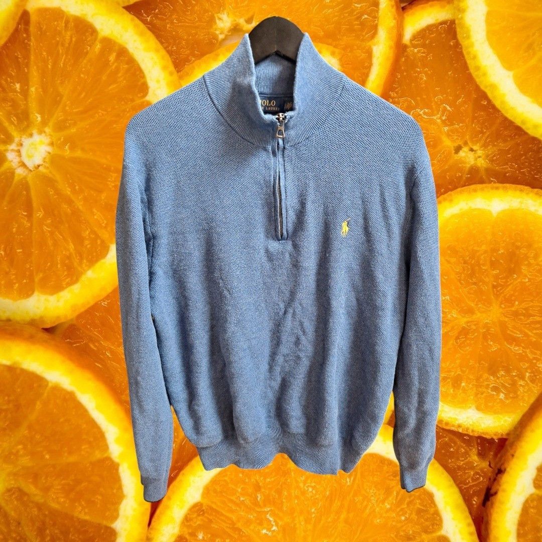 Polo Ralph Lauren Polo Ralph Lauren Pima Cotton 1/4 Zip Pullover Sweater Blue Size US L / EU 52-54 / 3 - 2 Thumbnail