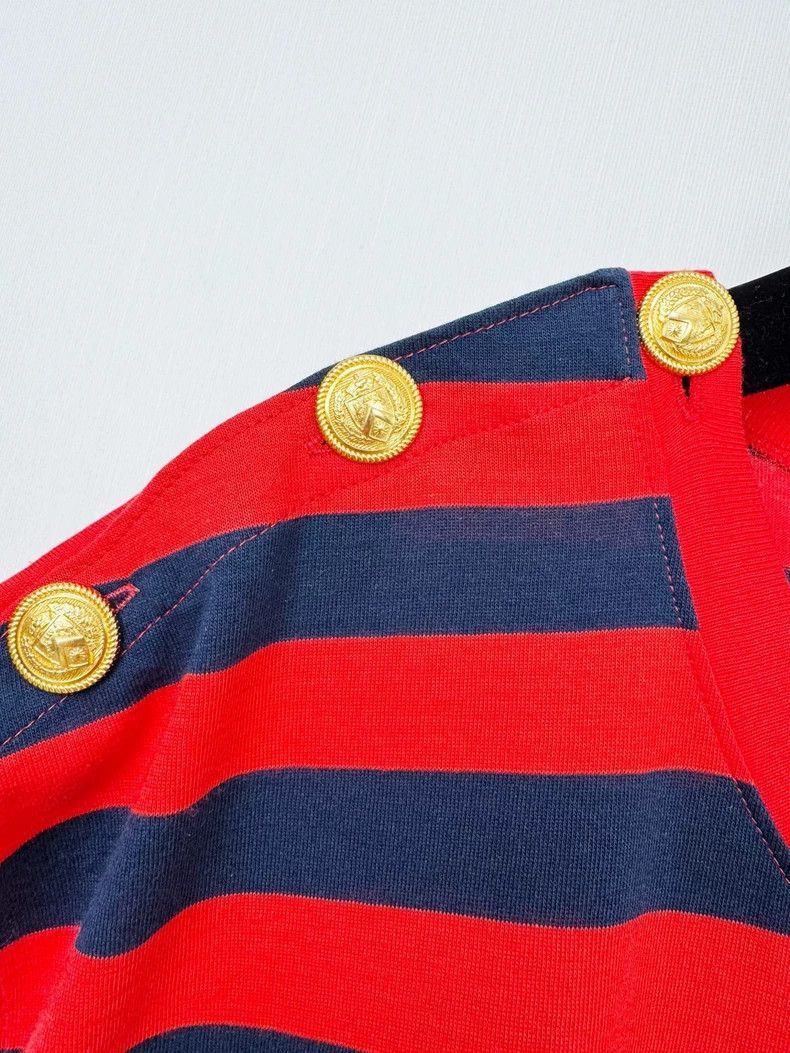 Gucci Gucci Red Striped Short Sleeve Top-2505 Size M / US 6-8 / IT 42-44 - 2 Thumbnail