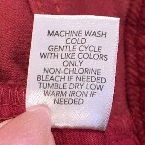 Vintage VINTAGE Christopher & Banks Women's 6P Petite Red Corduroy Pants Straight Leg Pants Slimming 30x27 Womens Size 28" / US 6 / IT 42 - 7 Thumbnail