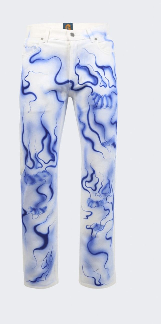 Other Airbrushed Denim-Limited Edition no.4 Blue. Size US 30 / EU 46 - 3 Thumbnail