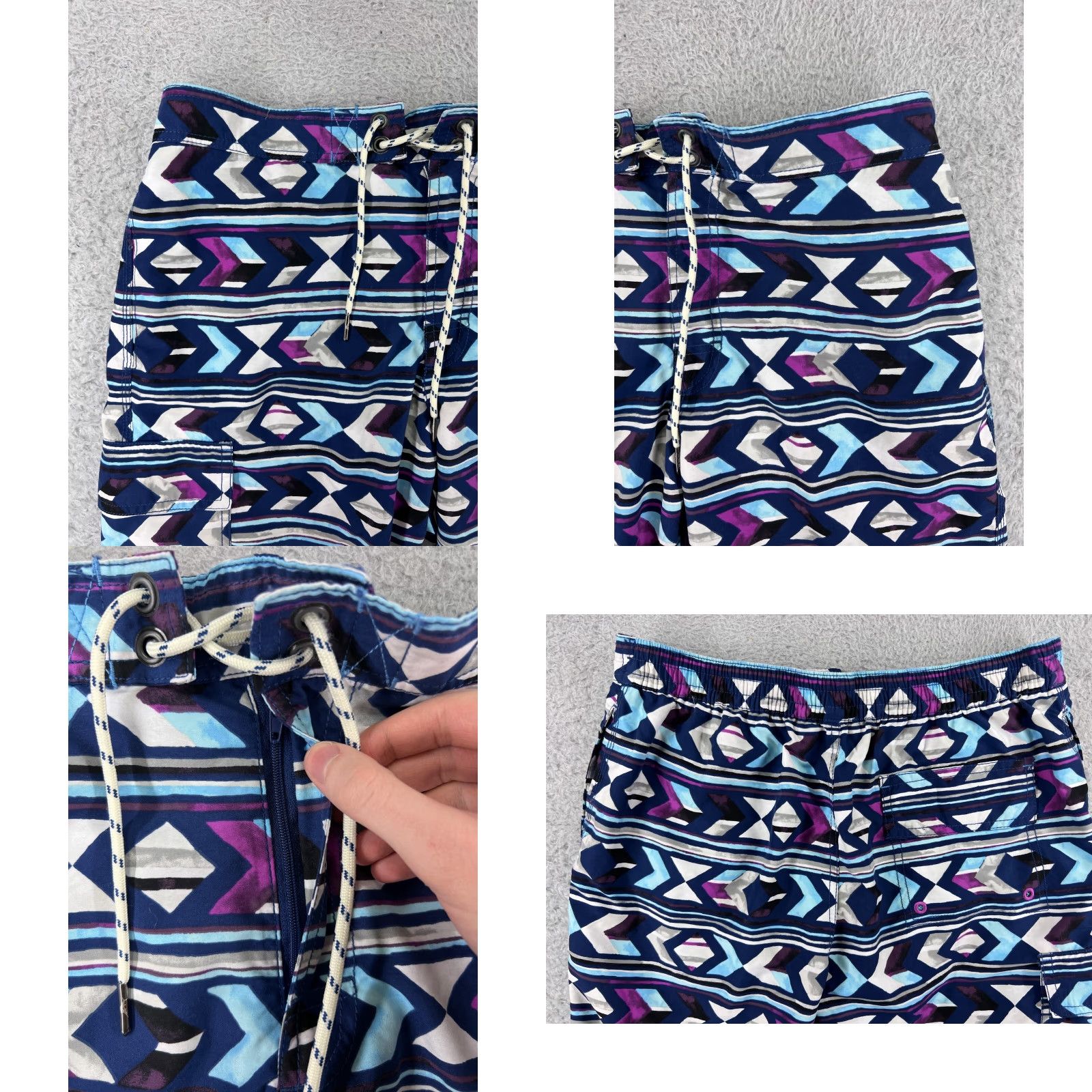 Tommy Bahama Tommy Bahama Swim Trunks Men Medium Blue Southwestern Pattern Board Shorts Beach Size US 31 - 8 Thumbnail
