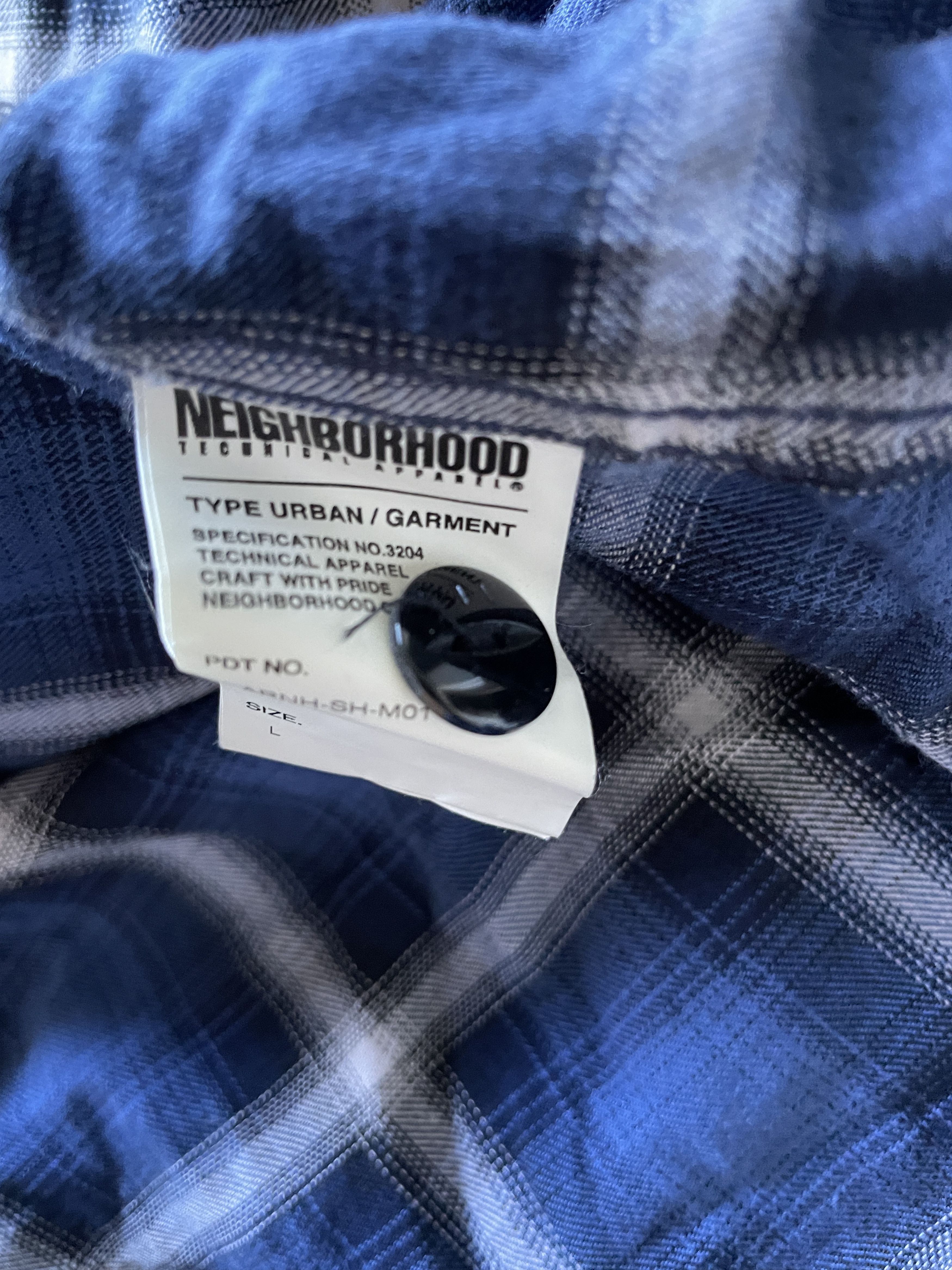 Neighborhood Neighborhood Blue checked shirt Size US L / EU 52-54 / 3 - 6 Thumbnail
