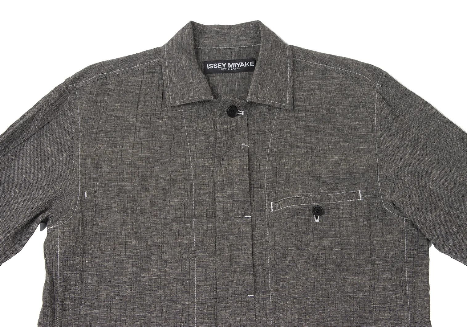 Issey Miyake Gray Stitch Shirt Jacket in Good Condition, Size M Size US M / EU 48-50 / 2 - 2 Thumbnail
