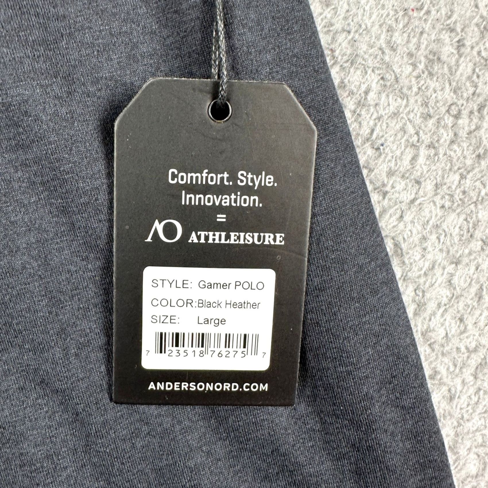 Vintage AndersonOrd Mens Golf Polo Shirt Large Black Short Sleeve Rugby Performance NEW Size US L / EU 52-54 / 3 - 5 Thumbnail