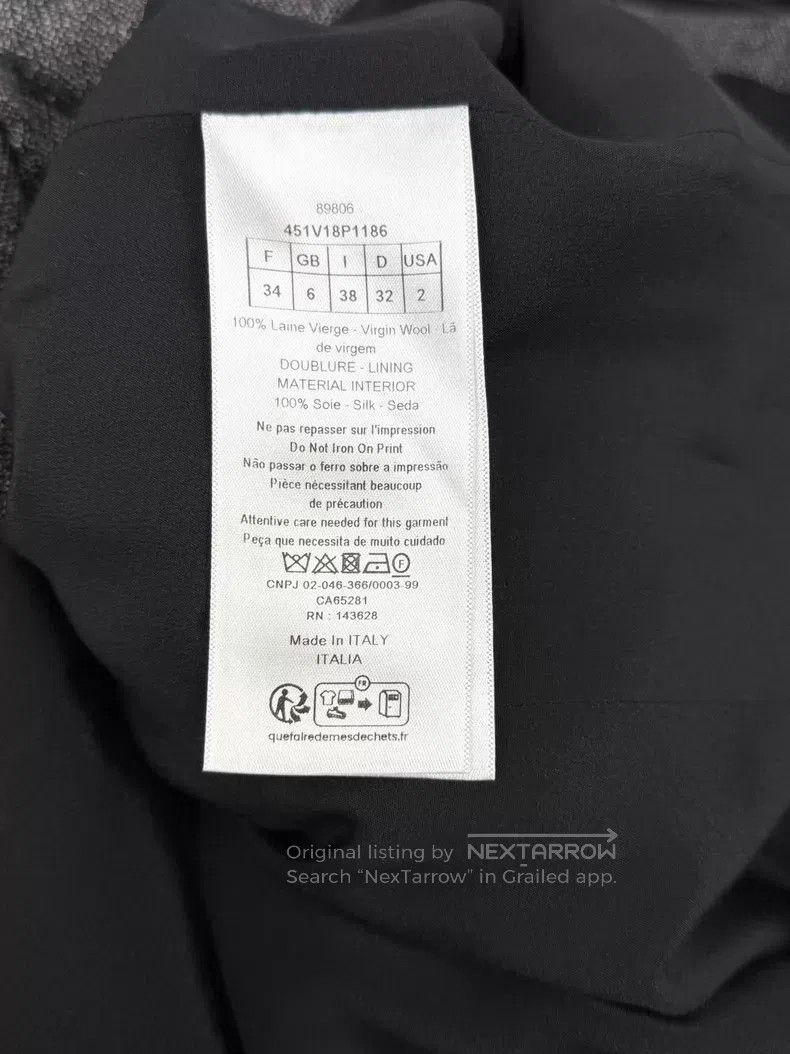 Dior Dior Gray letter suit jacket Size XXS / US 00 / IT 34 - 5 Thumbnail