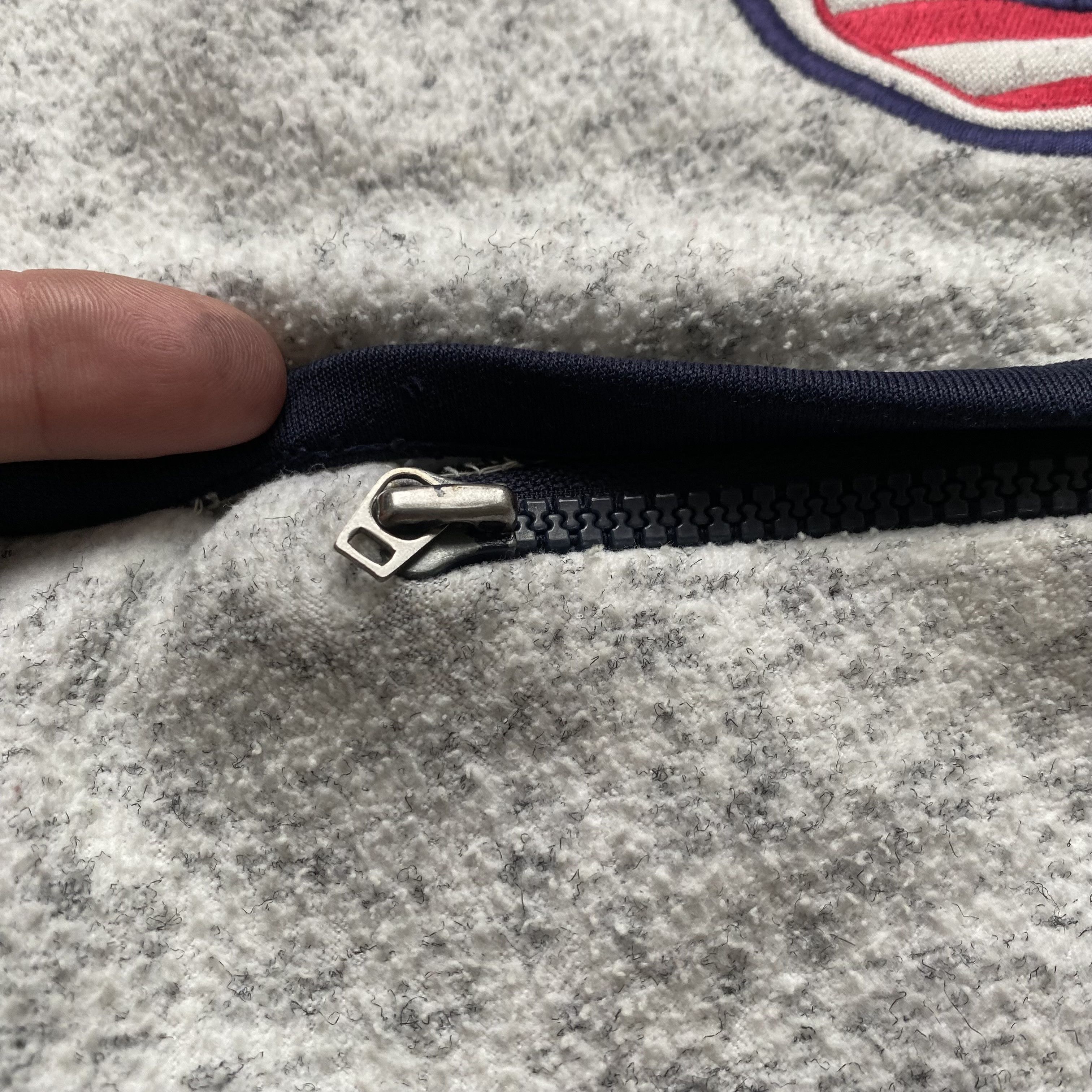 Reebok Vintage 80-90s Reebok Fleece Sweater Centr Logo Anorak Size US XL / EU 56 / 4 - 5 Thumbnail