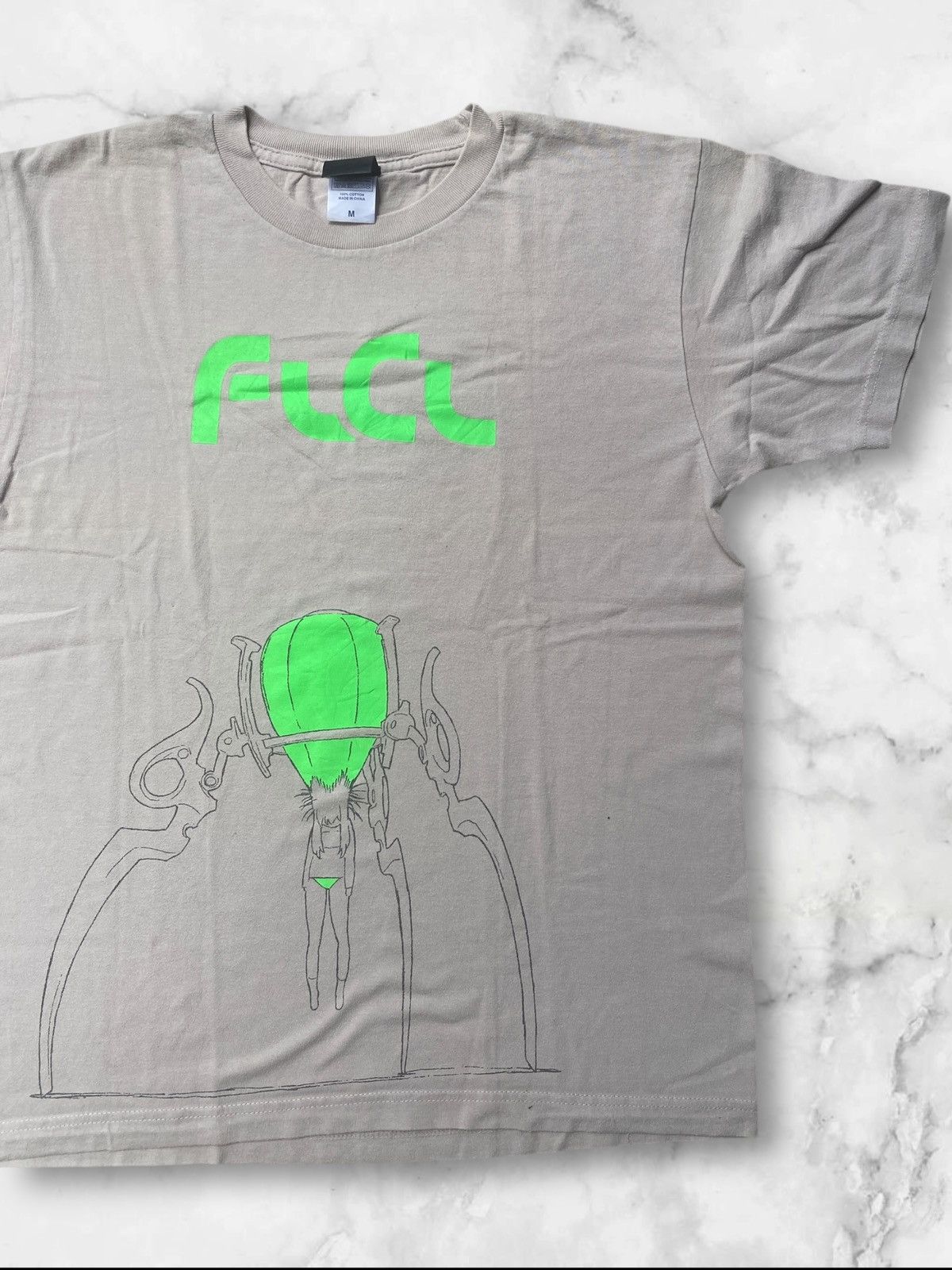 Anime Rare FLCL Anime Tee Vintage Style Neon Print Shirt Size US M / EU 48-50 / 2 - 2 Thumbnail