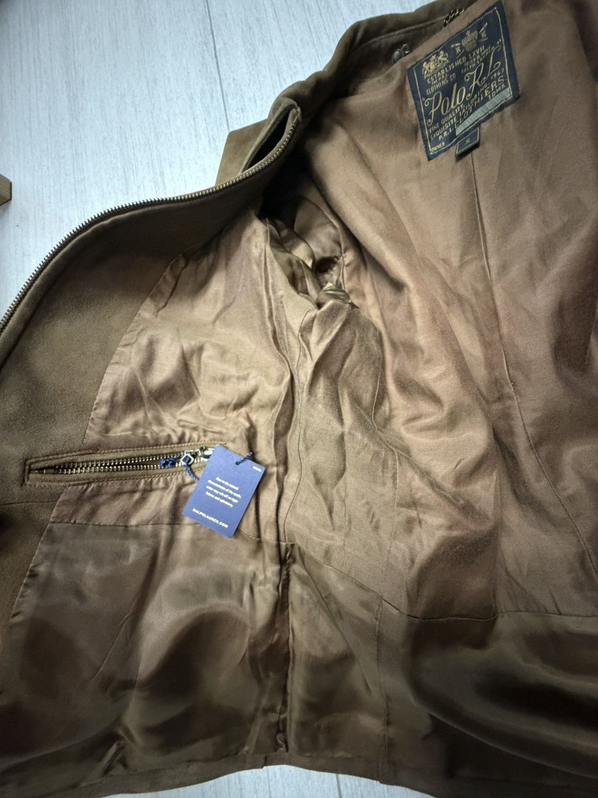 Polo Ralph Lauren Polo Ralph Laruen Indeer leather suede newsboy jscket RARE! Size US S / EU 44-46 / 1 - 6 Thumbnail