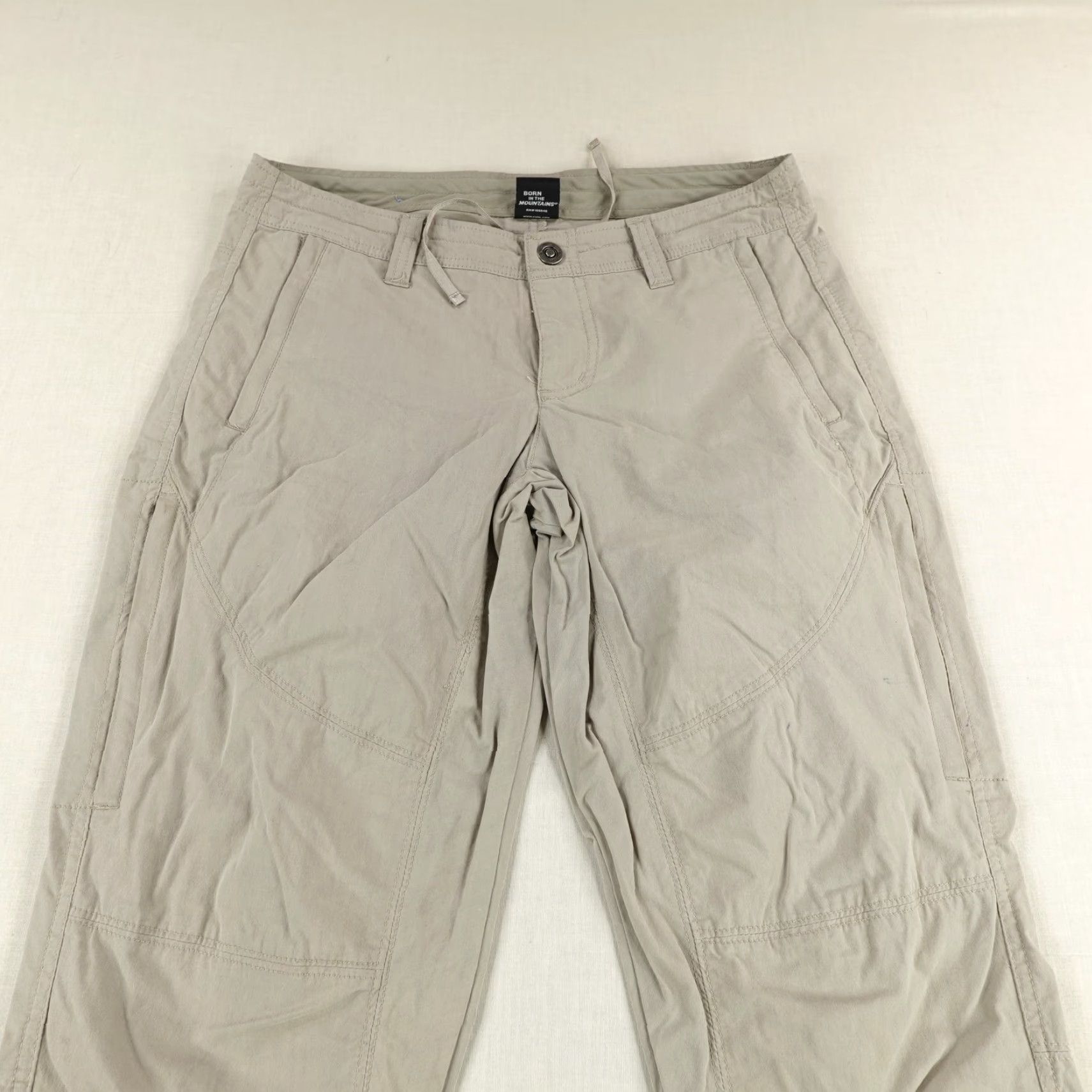 Vintage KÜHL Pants Womens 6 Cargo Beige Lightweight Roll Up Hiking Outdoor Trail Size 28" / US 6 / IT 42 - 2 Thumbnail