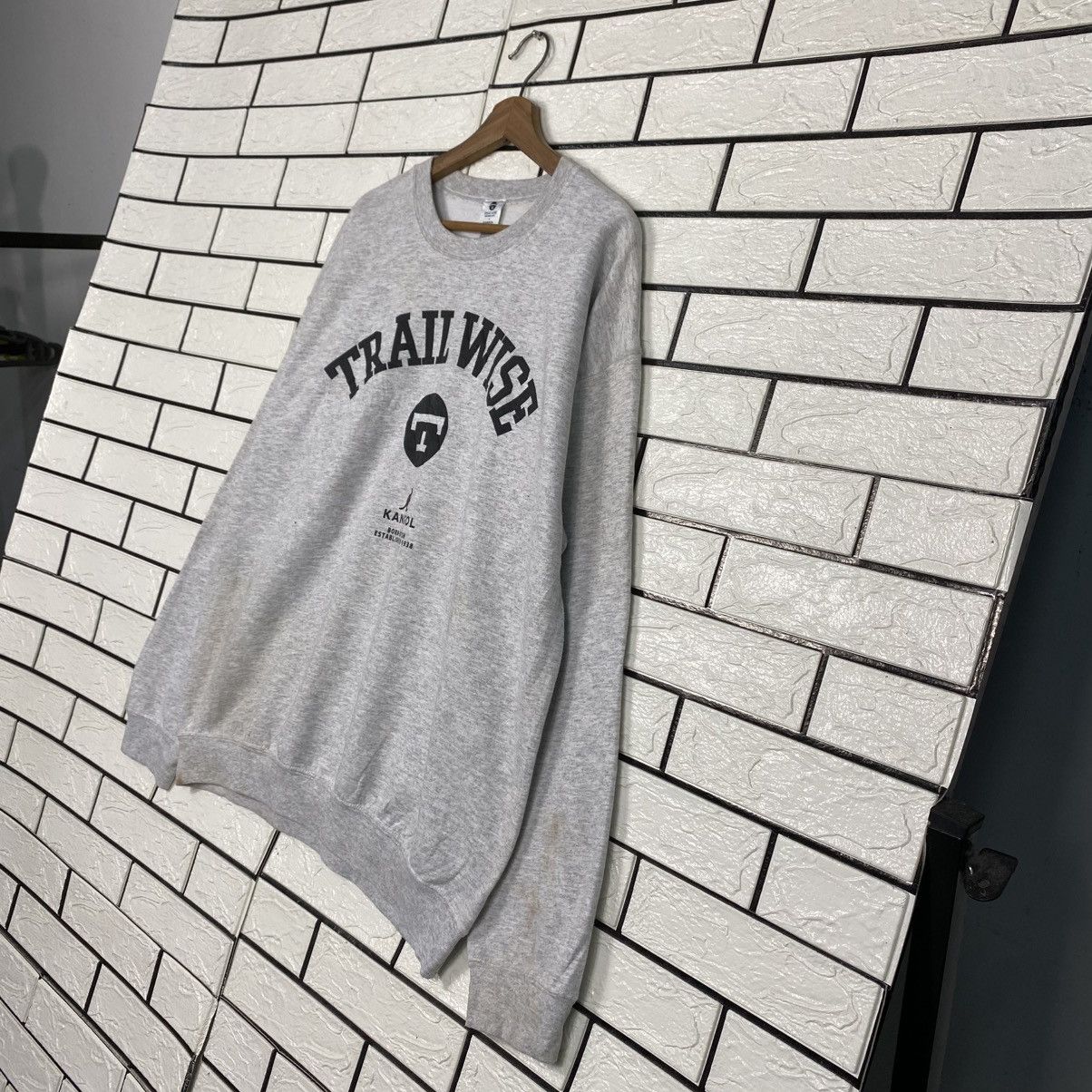 Japanese Brand 📌Vintage Sweatshirt Kangol Big Logo Design Embroidery Size US L / EU 52-54 / 3 - 3 Thumbnail