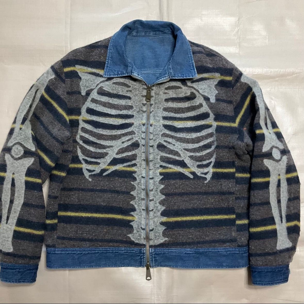 Kapital Kapital Denim Bone Lining Reversible Work Jacket Size US L / EU 52-54 / 3 - 1 Thumbnail
