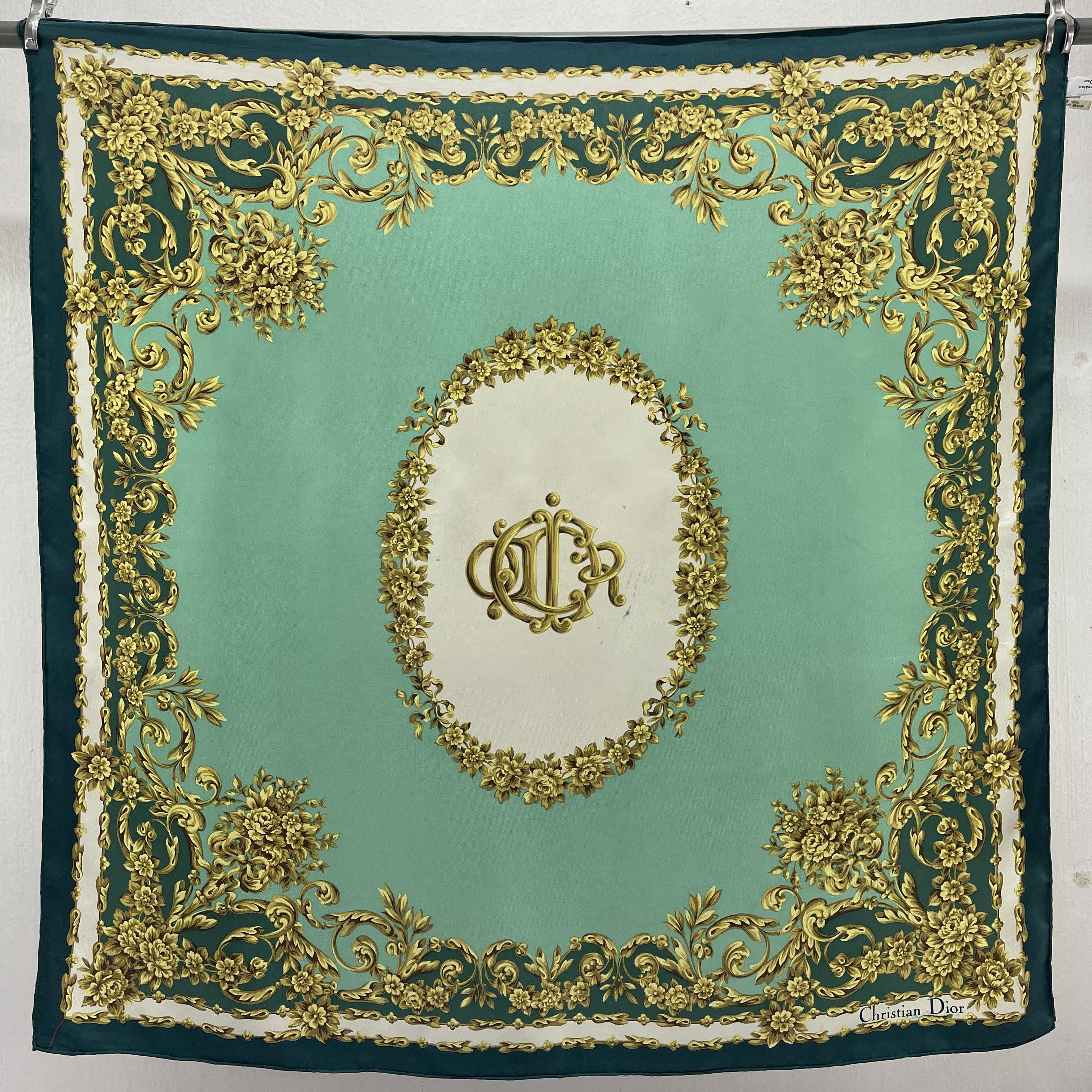 Christian Dior Monsieur Vintage Christian Dior Silk Scarf - S7031 Size ONE SIZE - 4 Thumbnail