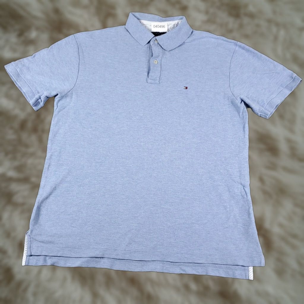 Tommy Hilfiger Tommy Hilfiger Polo Shirt Mens Large Blue Casual Short Sleeve Regular Fit Size US L / EU 52-54 / 3 - 1 Thumbnail