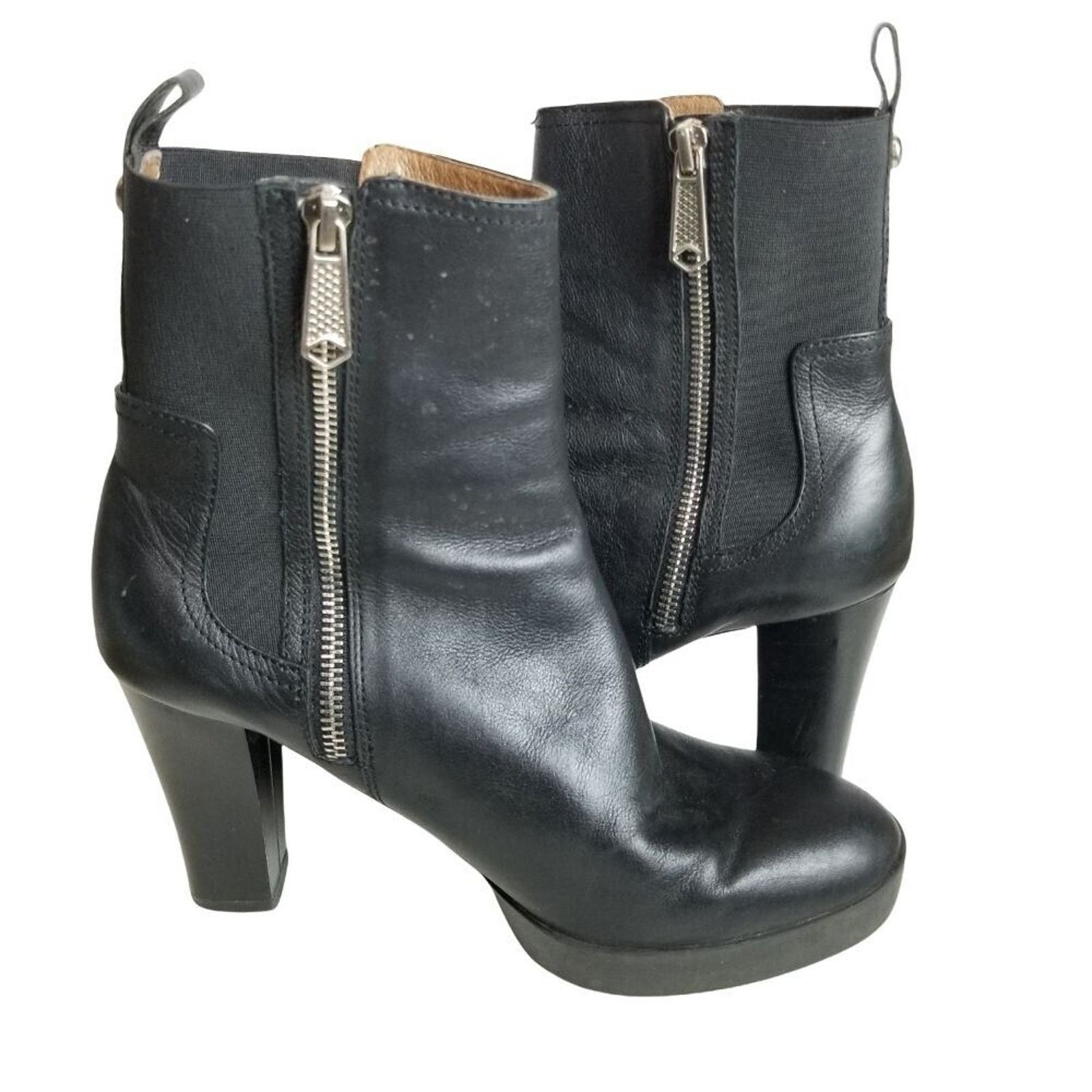 Donald Pliner Donald J Pliner Womens Milan Black Leather Heeled Boots 8.5M Size US 8.5 / IT 38.5 - 8 Thumbnail