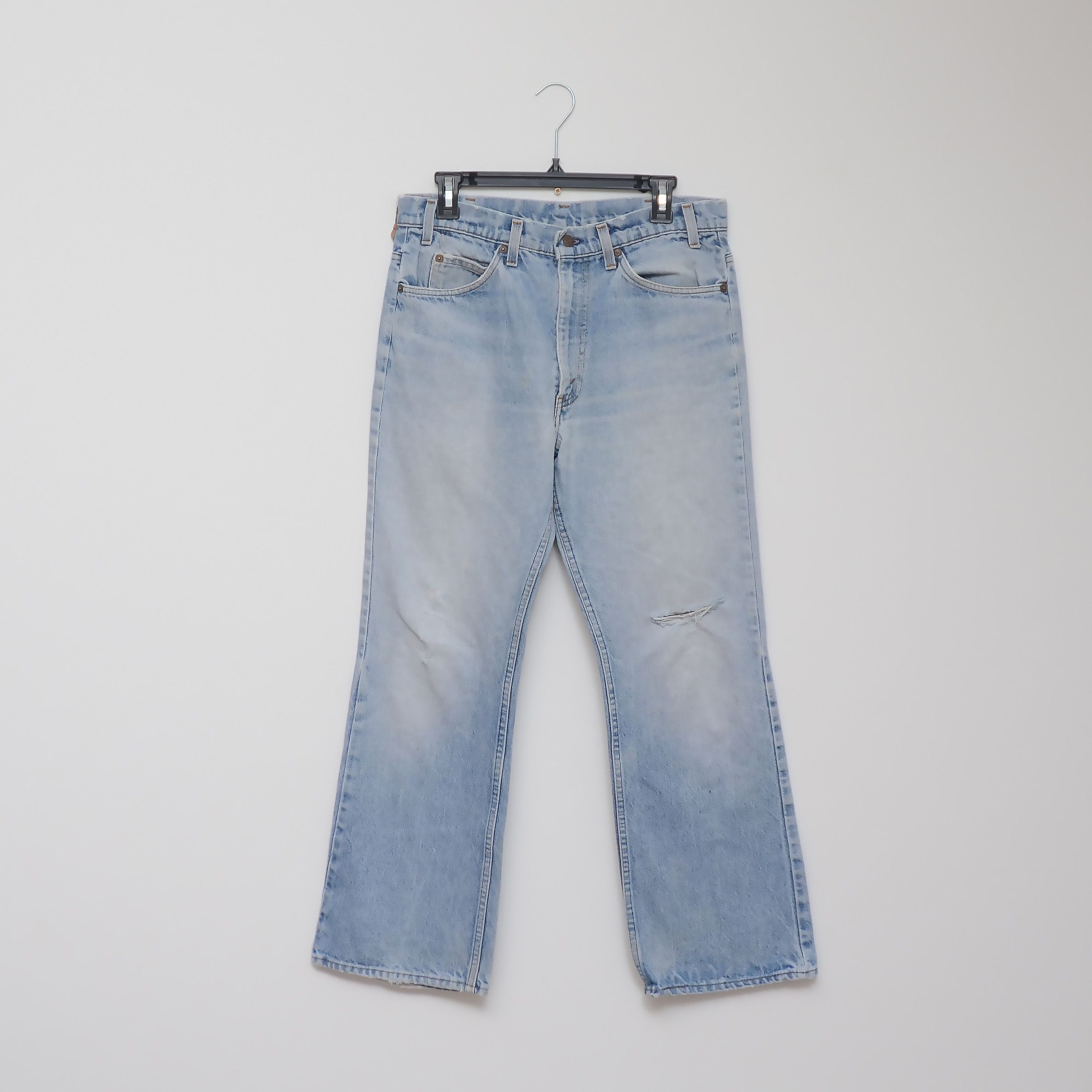 Levi's Vintage Clothing Vintage Rare Levi’s Jeans Blue Thrashed Orange Tab W34 L30 Size US 34 / EU 50 - 2 Thumbnail