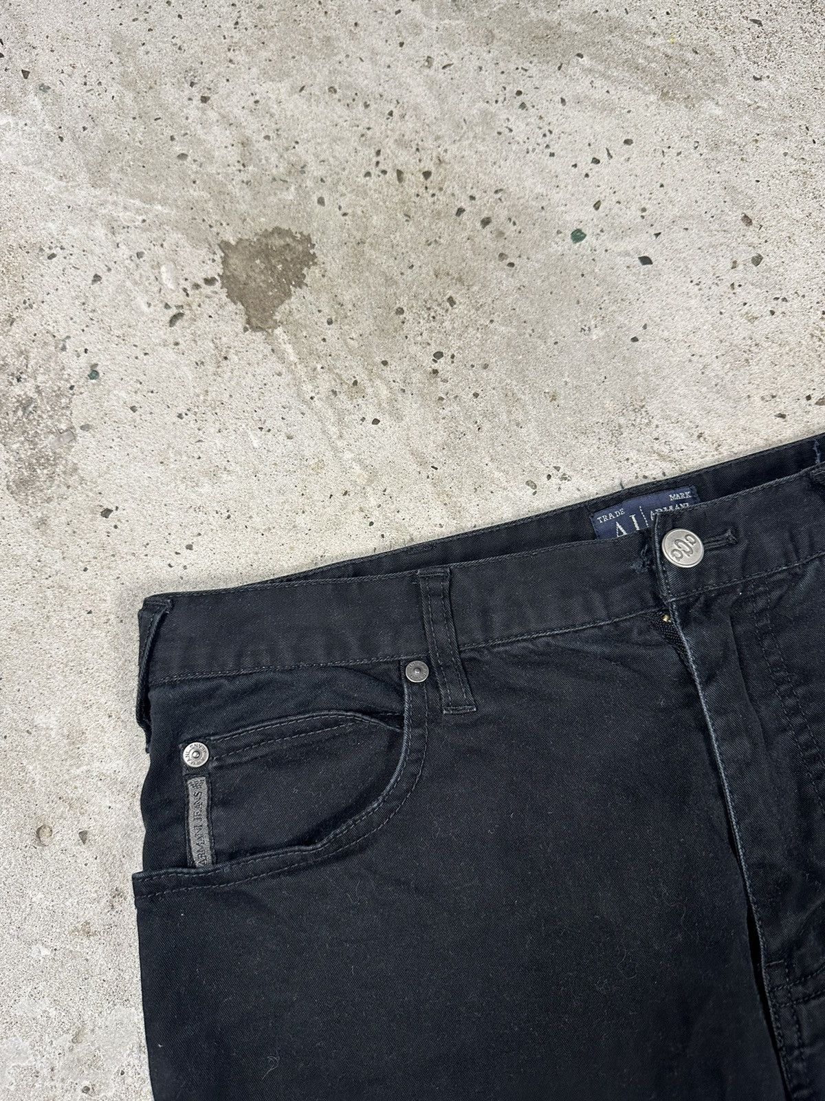 Armani × Giorgio Armani × Vintage Vintage Y2K Armani Jeans Black Pants Size US 31 - 8 Thumbnail