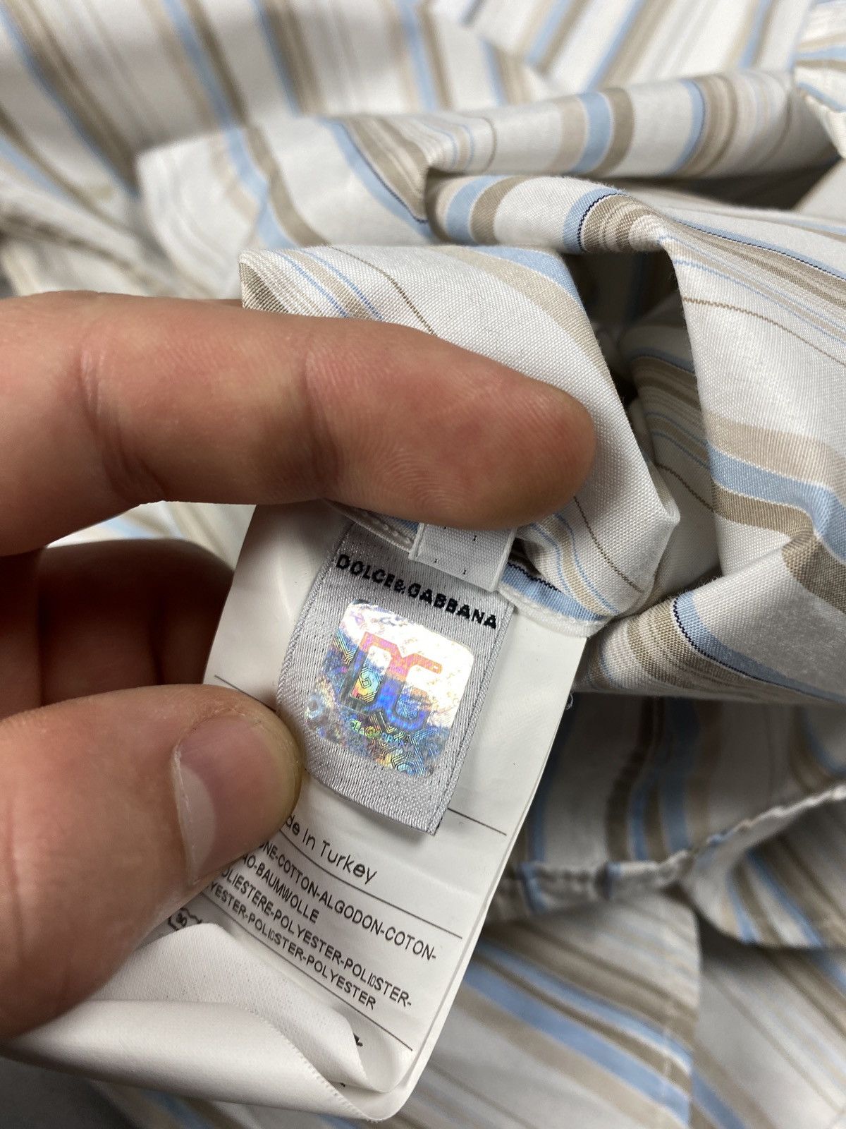 Dolce & Gabbana × Vintage Vintage Dolce & Gabbana D&G Striped Shirt Size L Size US L / EU 52-54 / 3 - 6 Thumbnail