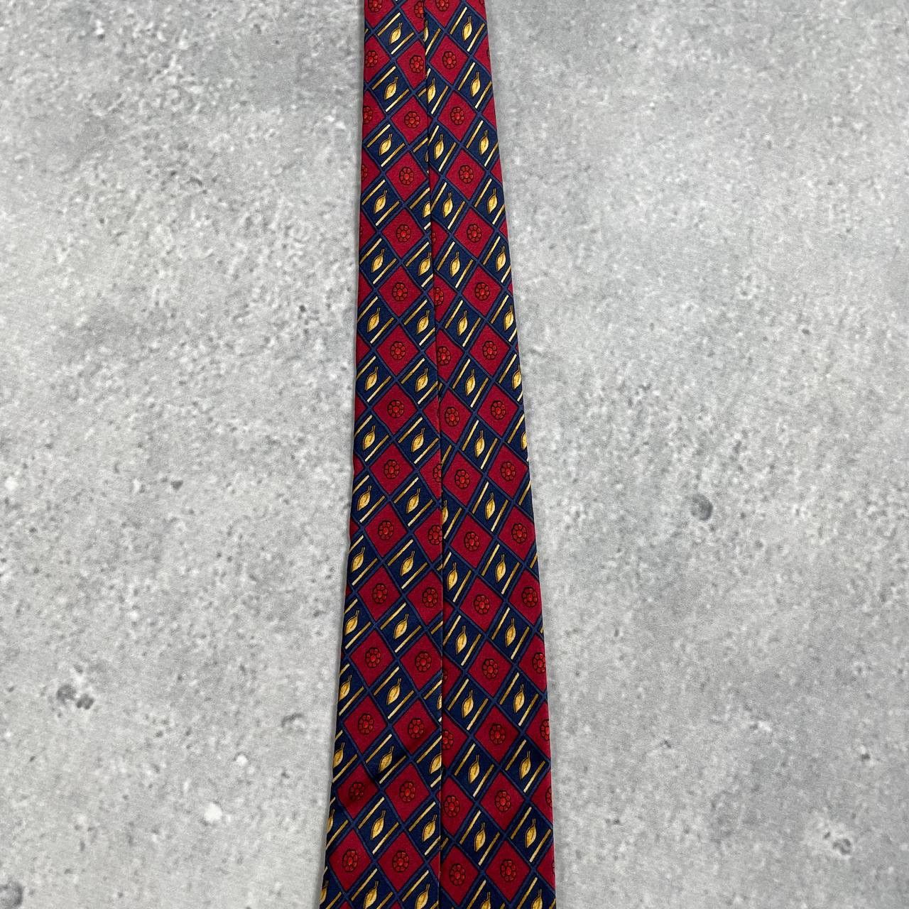 Designer × Lanvin × Vintage Vintage 90s Lanvin Paris Silk Tie Red Size ONE SIZE - 14 Thumbnail