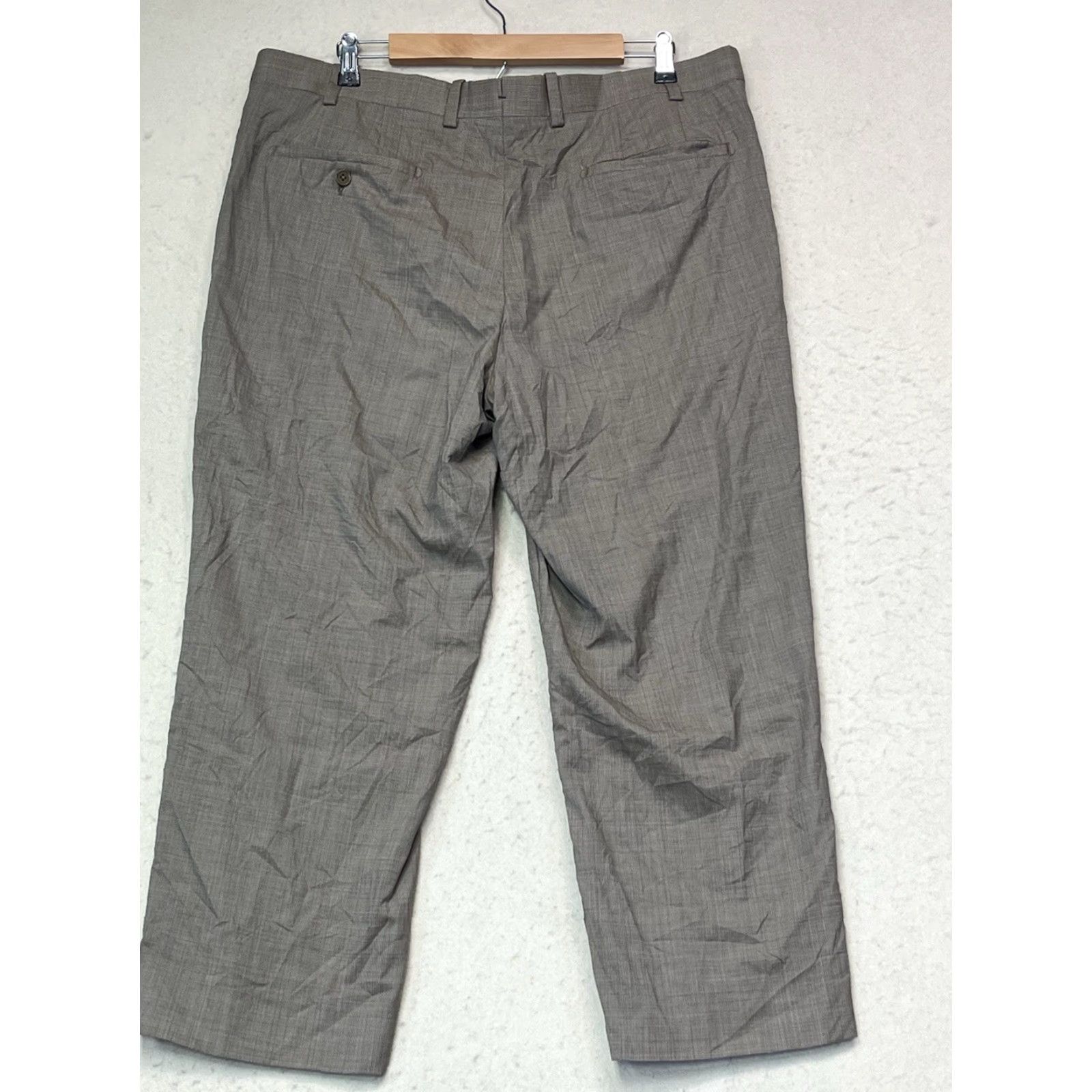 Vintage Aristo Eighteen Pants Dress Pants Mens 38 Tan Wool Striped Straight 28in Size US 38 / EU 54 - 2 Thumbnail