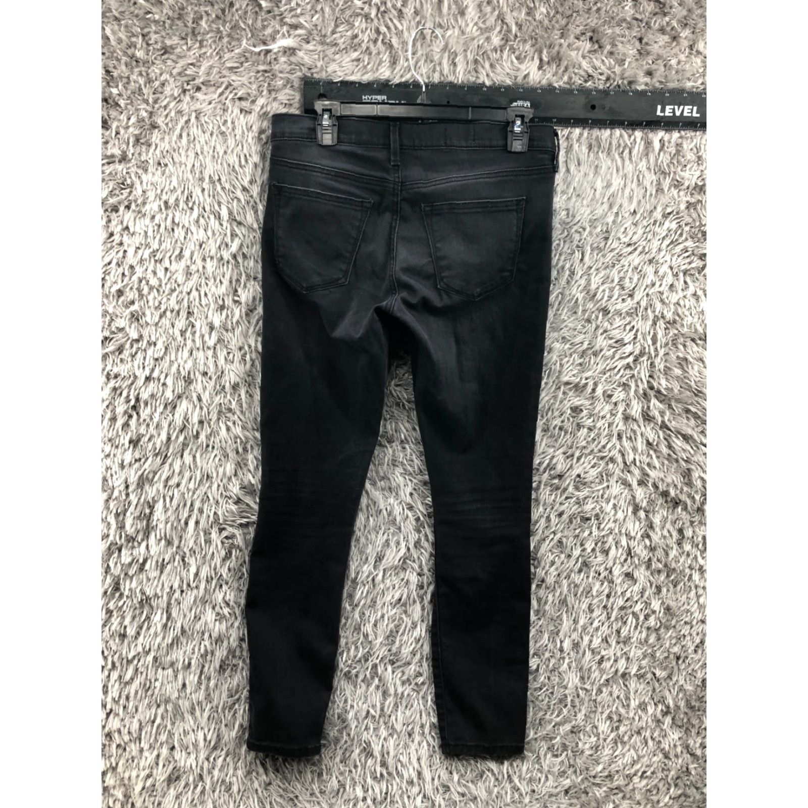 Gap Gap Jeans 1969 Black Dark Wash 28 Short Womens Jegging 5-Pocket Denim Cotton Zip Button Zipper Belt Loops Regular Rise Mid Vintage? No (No) Size 28" / US 6 / IT 42 - 5 Thumbnail