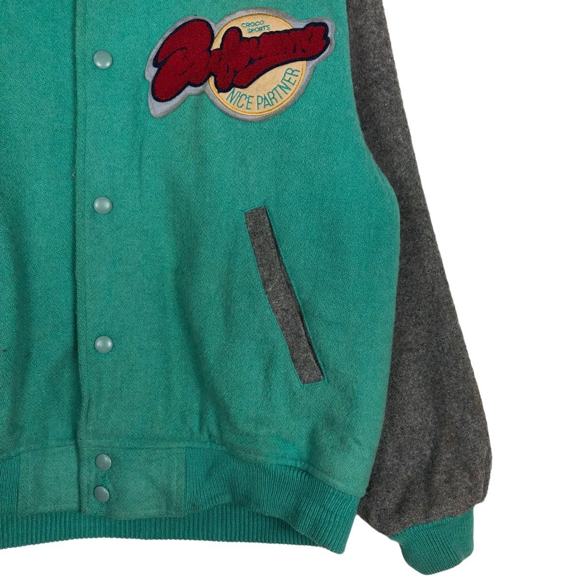 Japanese Brand 🔥VINTAGE VARSITY BOMBER JACKET CROCODILE SPORTS BIG LOGO Size US M / EU 48-50 / 2 - 5 Thumbnail