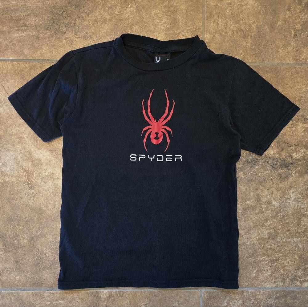 Spyder Black Red Spyder Short Sleeve Size M / US 6-8 / IT 42-44 - 1 Thumbnail