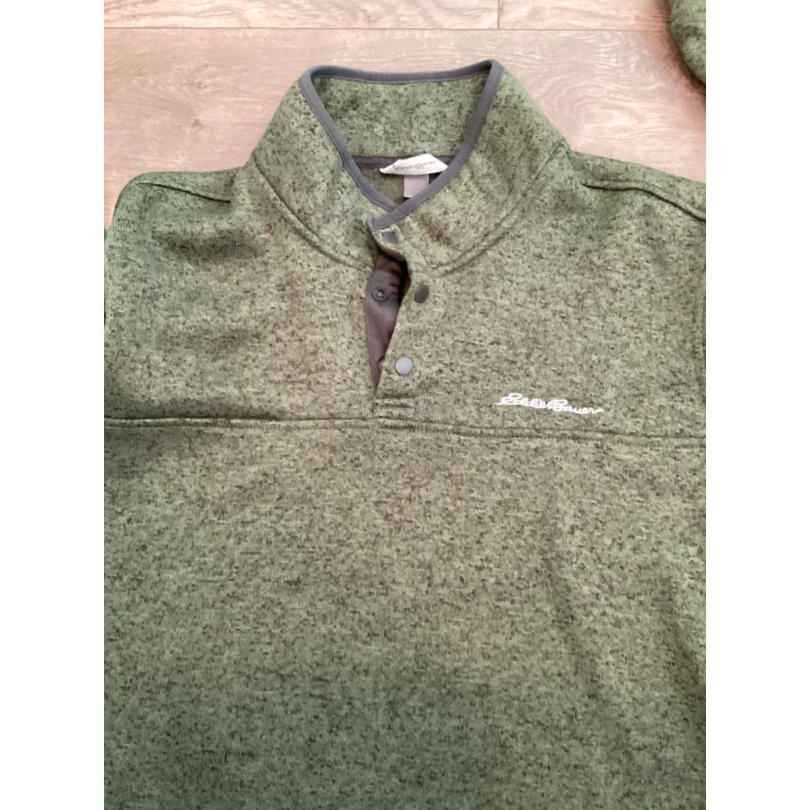 Eddie Bauer VINTAGE Eddie Bauer Radiator Fleece Quarter Snap Pullover Men 2XL Hunter Green Pullover Mock Neck Mens Size US XXL / EU 58 / 5 - 2 Thumbnail