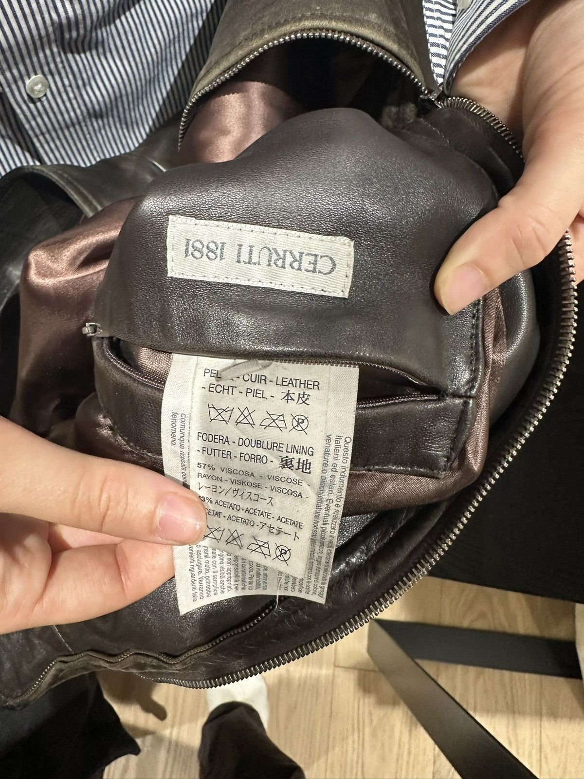 Cerruti 1881 Vintage Cerruti Leather Jacket with Liner Size US L / EU 52-54 / 3 - 5 Thumbnail