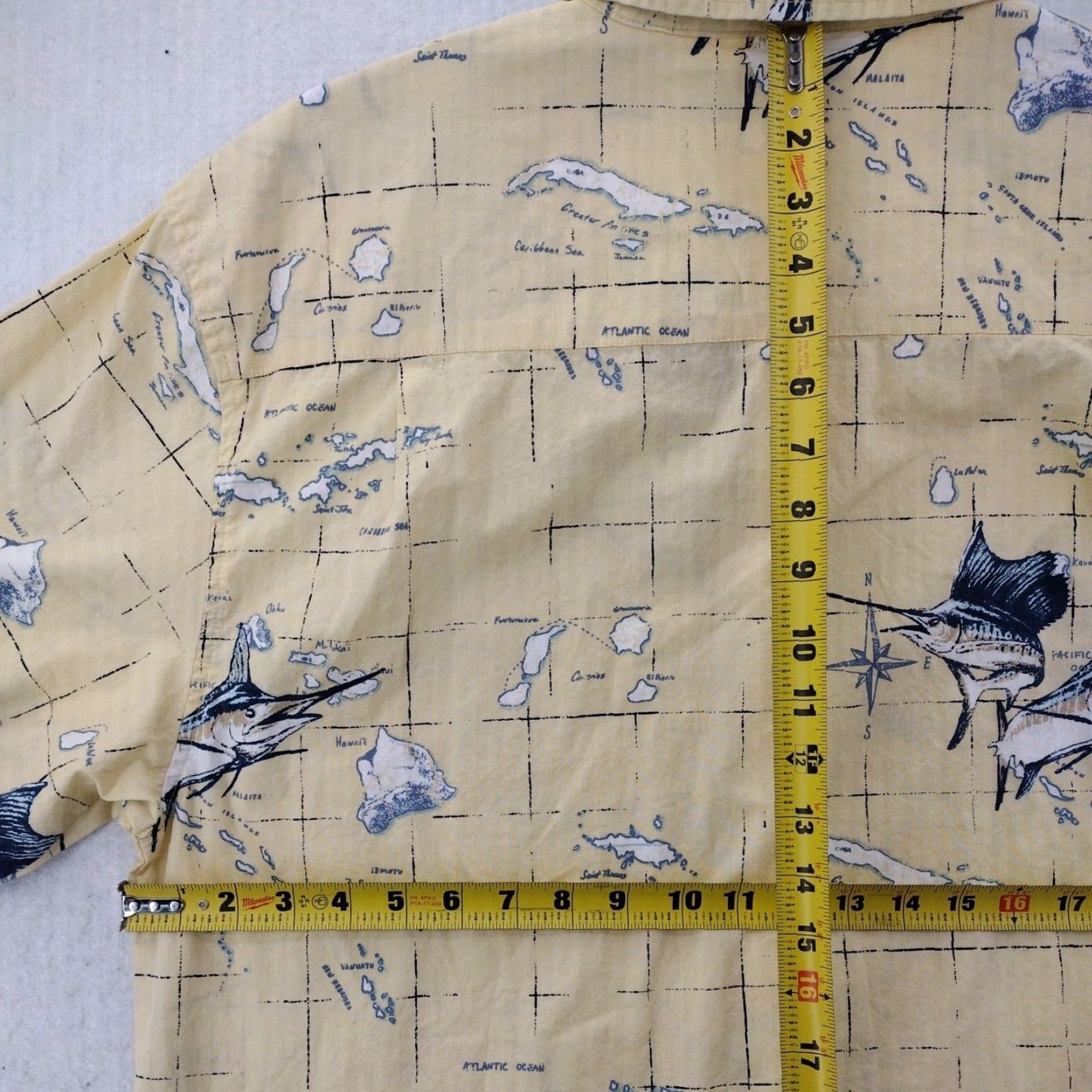 Vintage Joe Marlin Shirt Men's XL Button-Down Yellow Floral Print Hawaiian Casual Short Sleeve Men’s XL Yellow Floral Print Size US XL / EU 56 / 4 - 7 Thumbnail