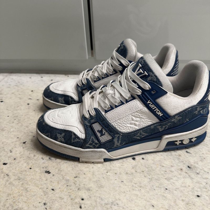 Louis Vuitton Louis Vuitton Denim Low-Top Fashion Sneakers 0089 Size US 8 / EU 41 - 1 Thumbnail