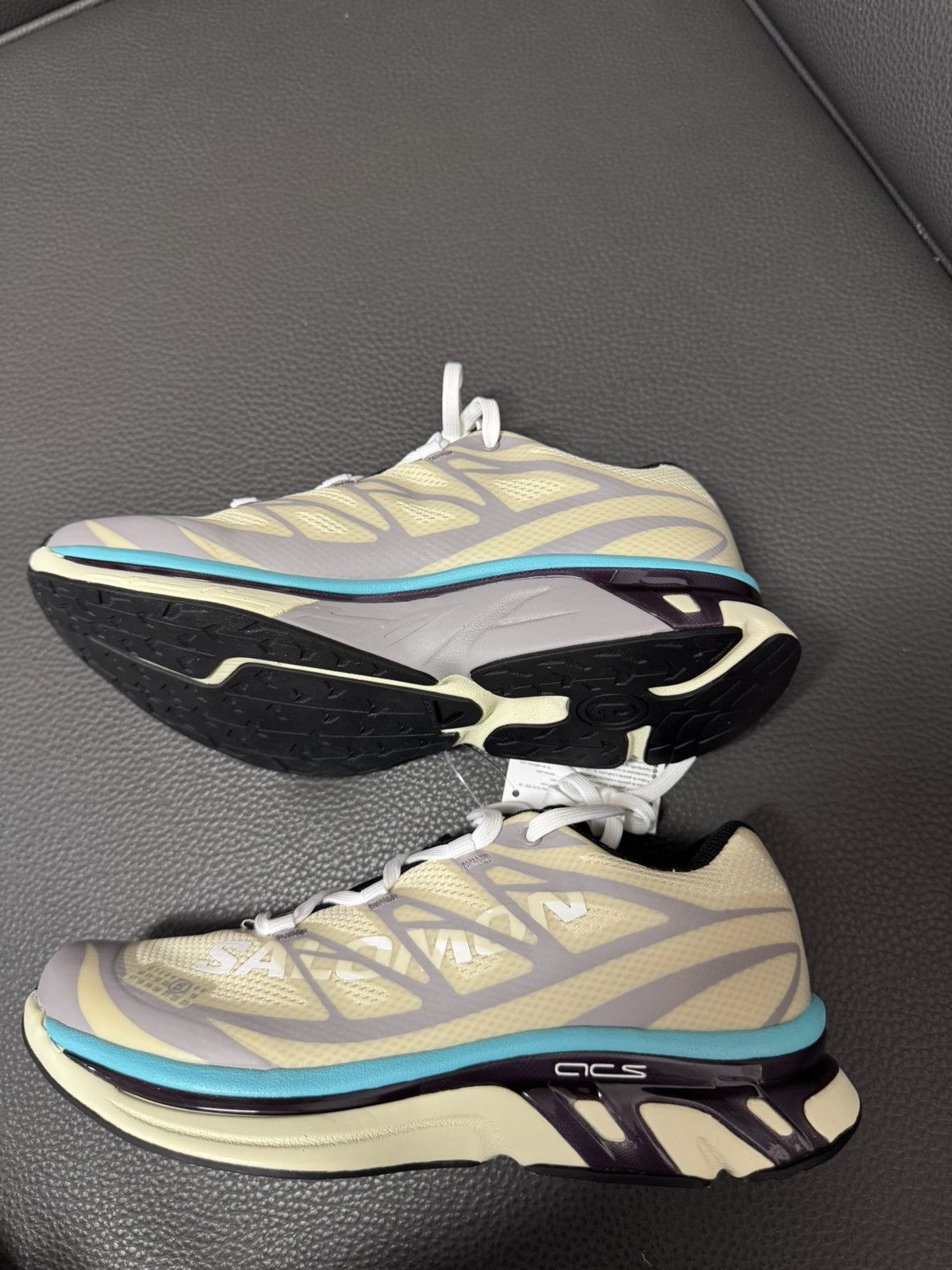 Salomon NIB XT-MM6 Retro Hiking Sneakers Unisex - Beige/Blue, 38 Size US 5.5 / EU 38 - 4 Thumbnail