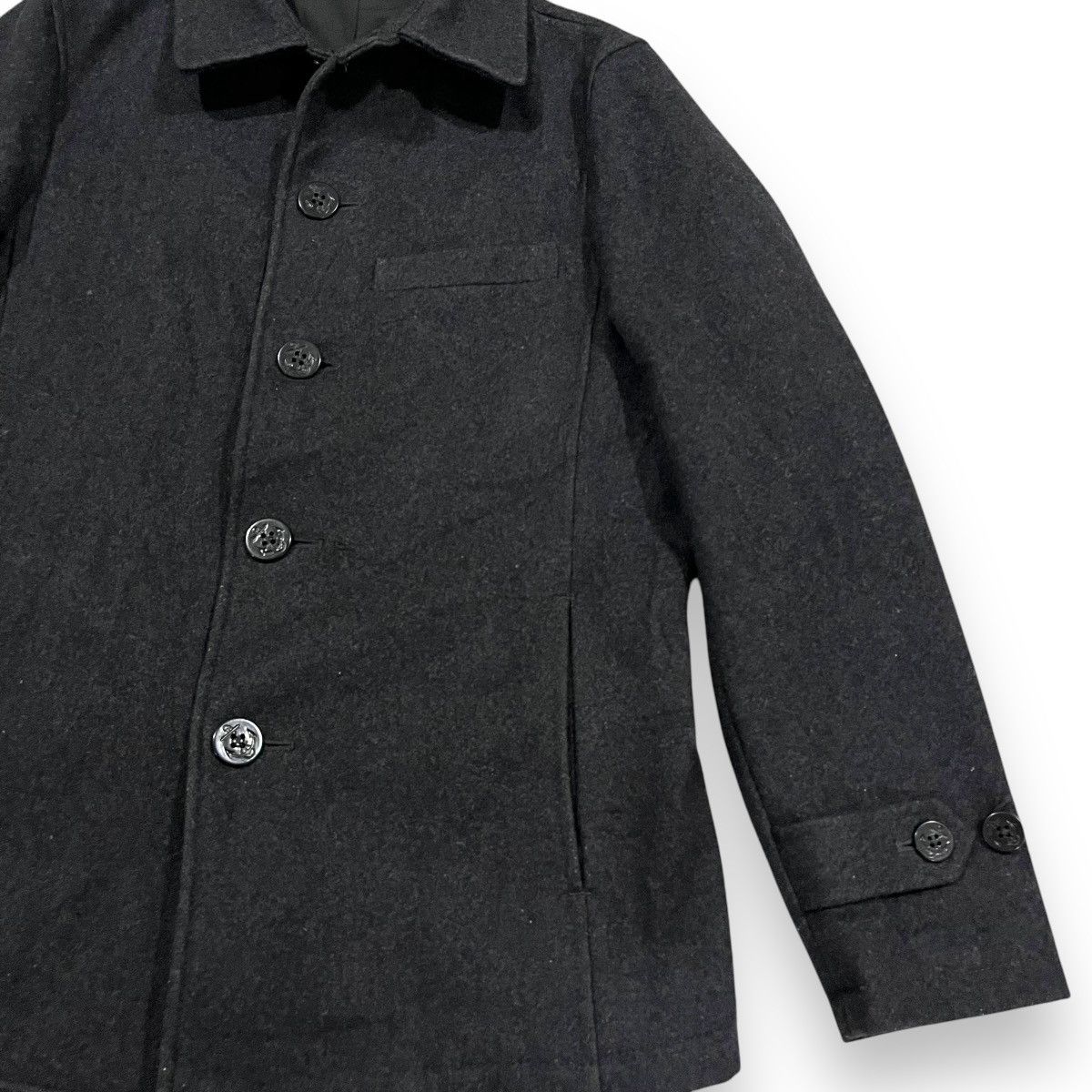 Global Work × Japanese Brand VINTAGE GLOBAL WORK WOOL PEA COAT Size US S / EU 44-46 / 1 - 3 Thumbnail