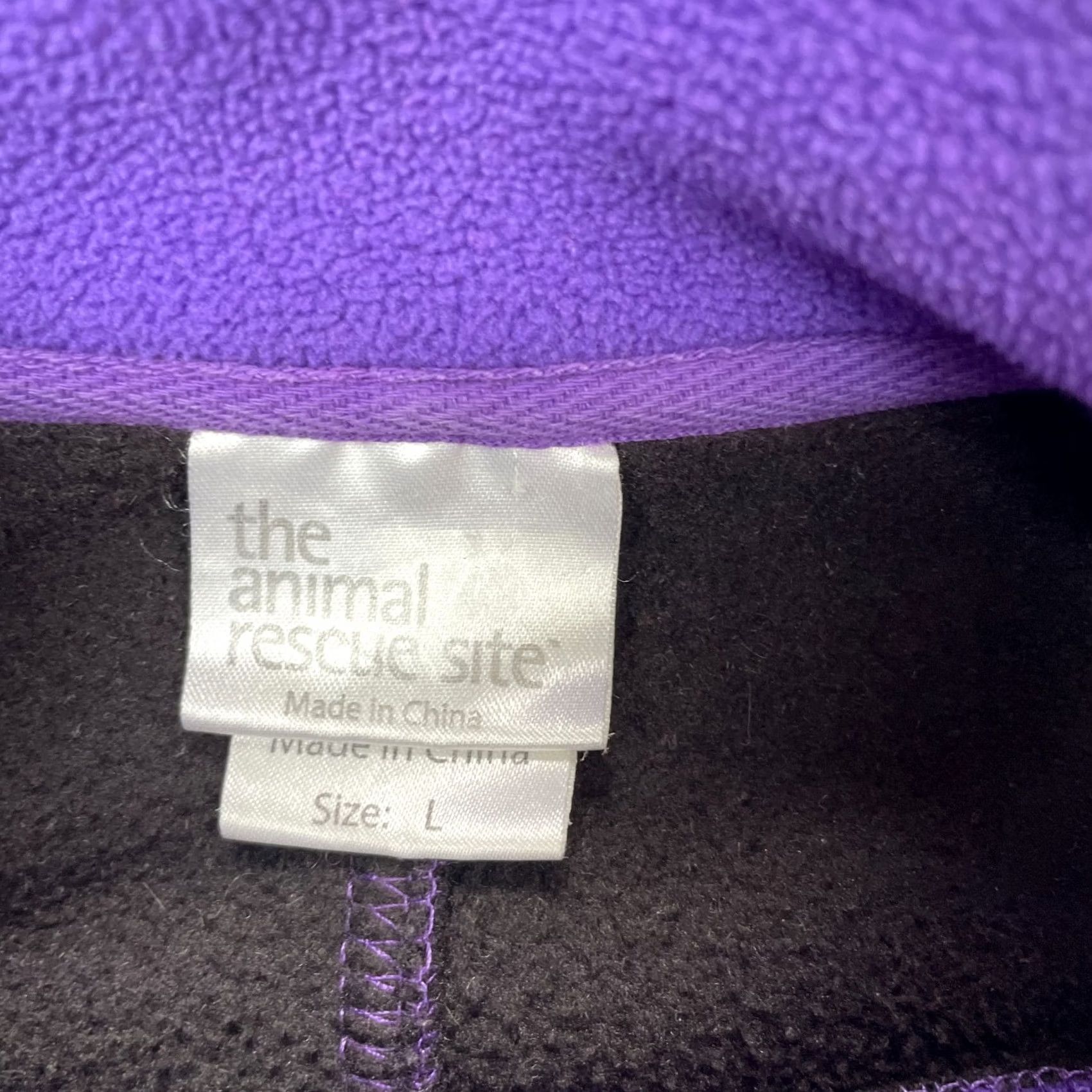 Vintage VINTAGE The Animal Rescue Site Jacket Womens L Purple Paw Trimmed Polar Fleece Coat Size L / US 10 / IT 46 - 4 Thumbnail