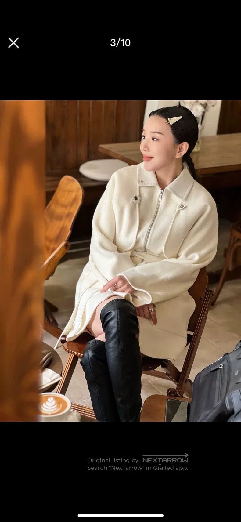 Hermes Hermes Milkshake White Cashmere Overcoat Size XXS / US 00 / IT 34 - 1 Thumbnail