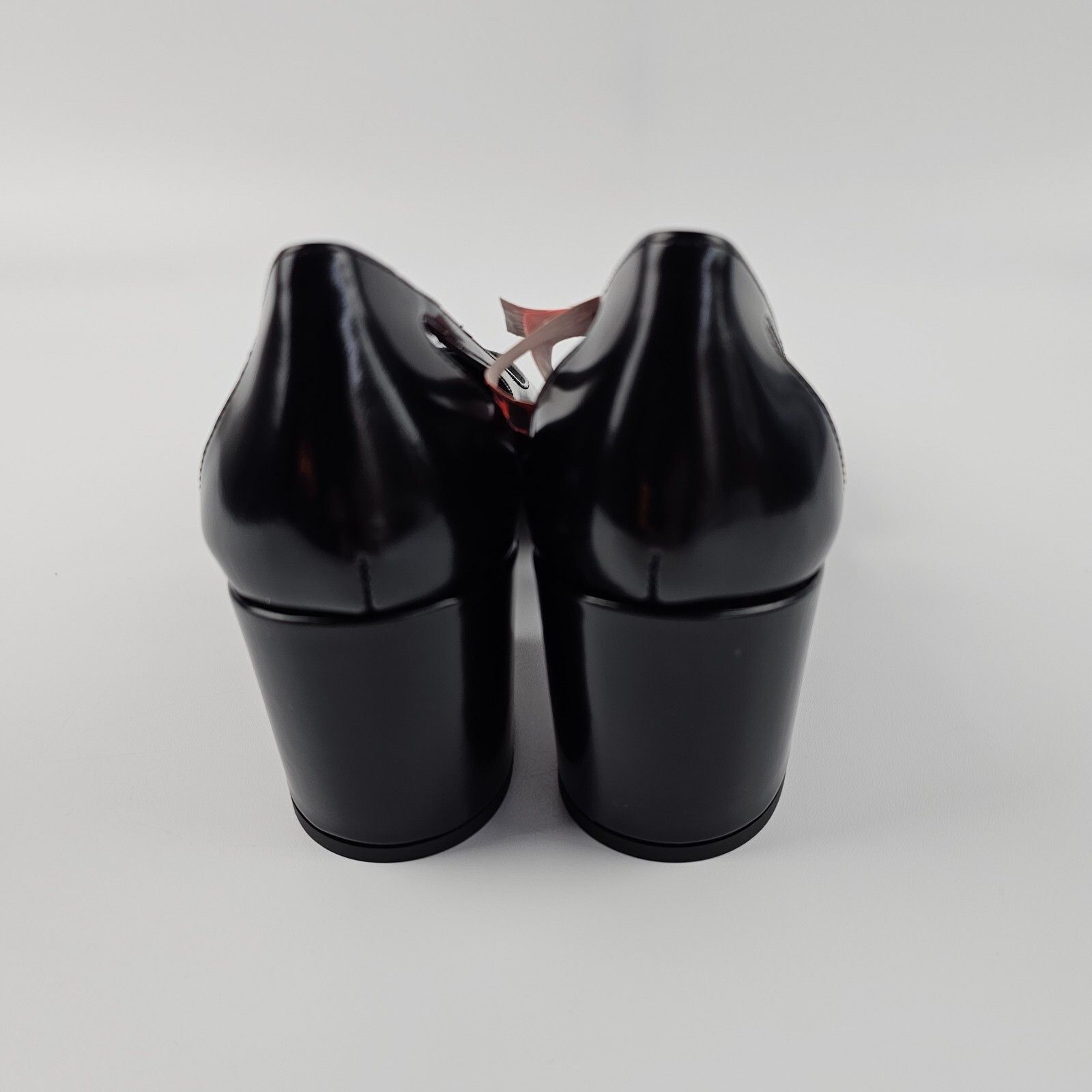 PRADA Cut-Out Black Leather 55mm Pumps New And Authentic