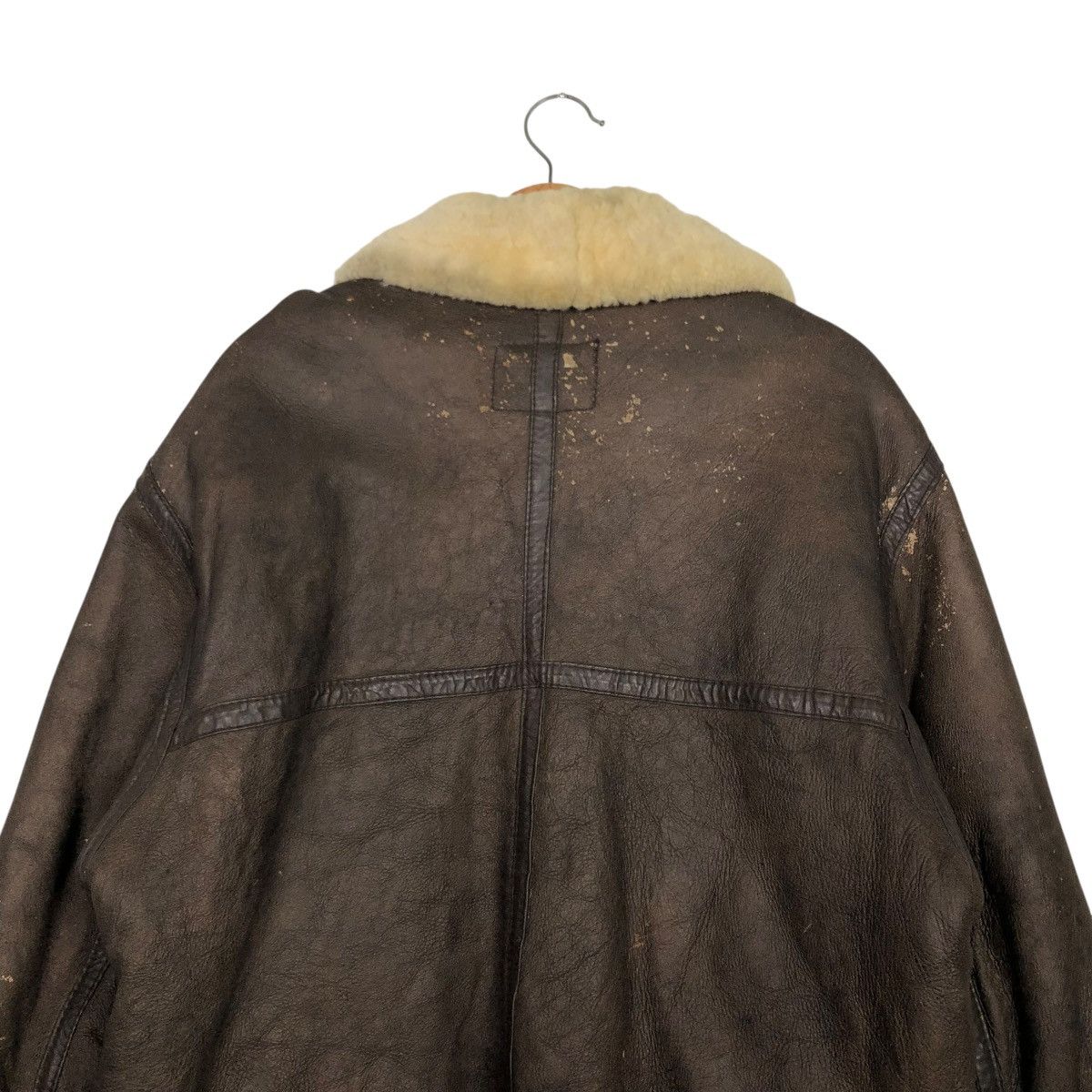 Vintage 🔥VINTAGE MILITARY B 3 LEATHER JACKET SHEARLING BLANKET Size US L / EU 52-54 / 3 - 12 Thumbnail