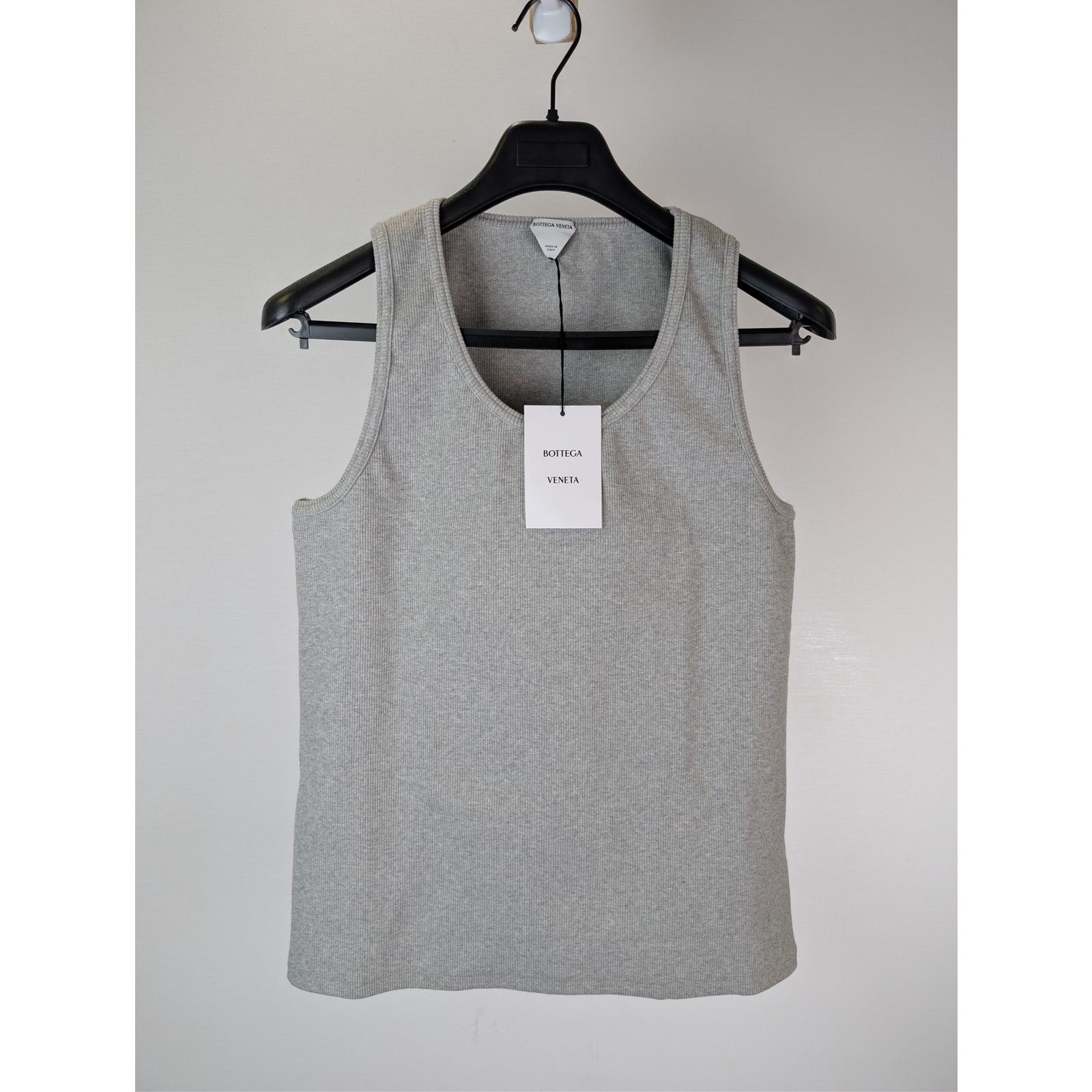 Bottega Veneta o1rshd1 Cotton Dry Stretch Cotton Tank Top in Light Grey Size US M / EU 48-50 / 2 - 6 Thumbnail